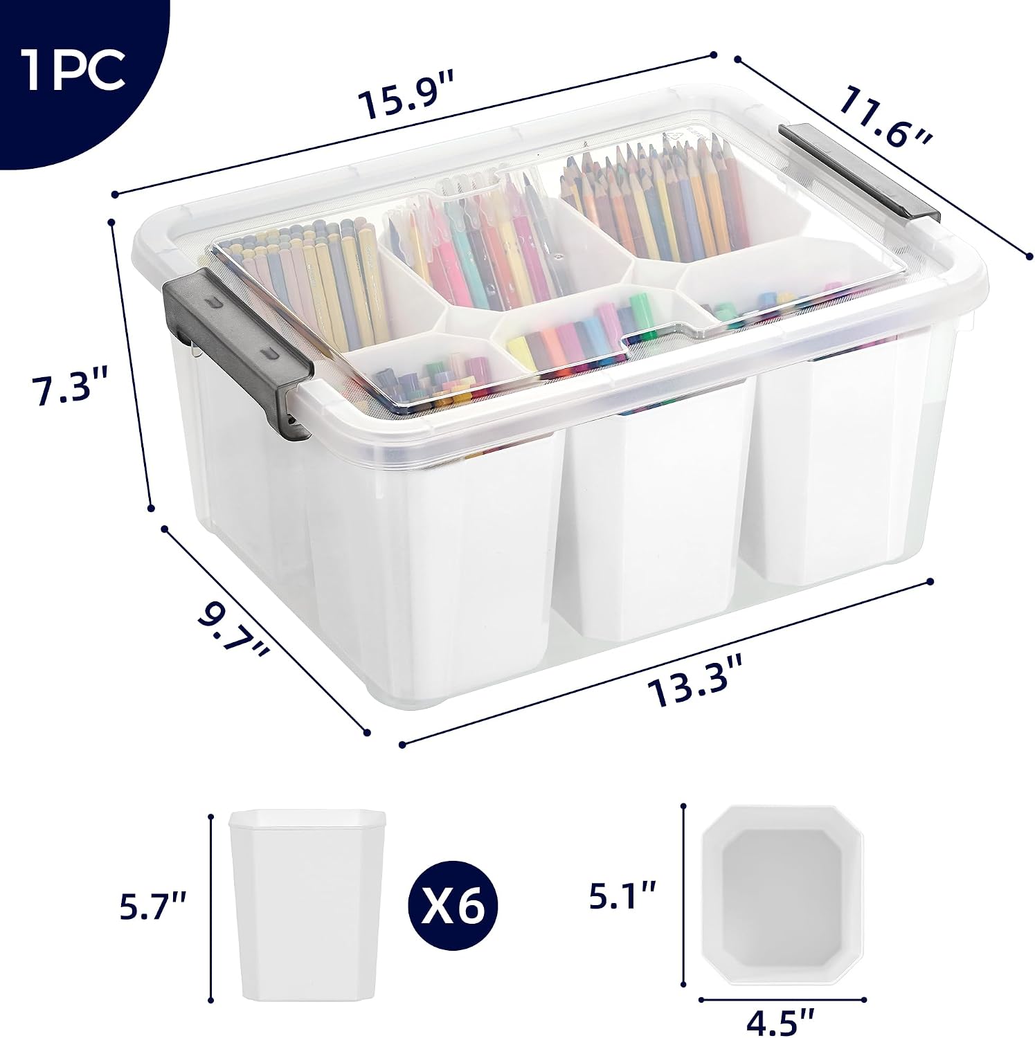 Detalle de Bienvoun Marker Organizer, 17 QT