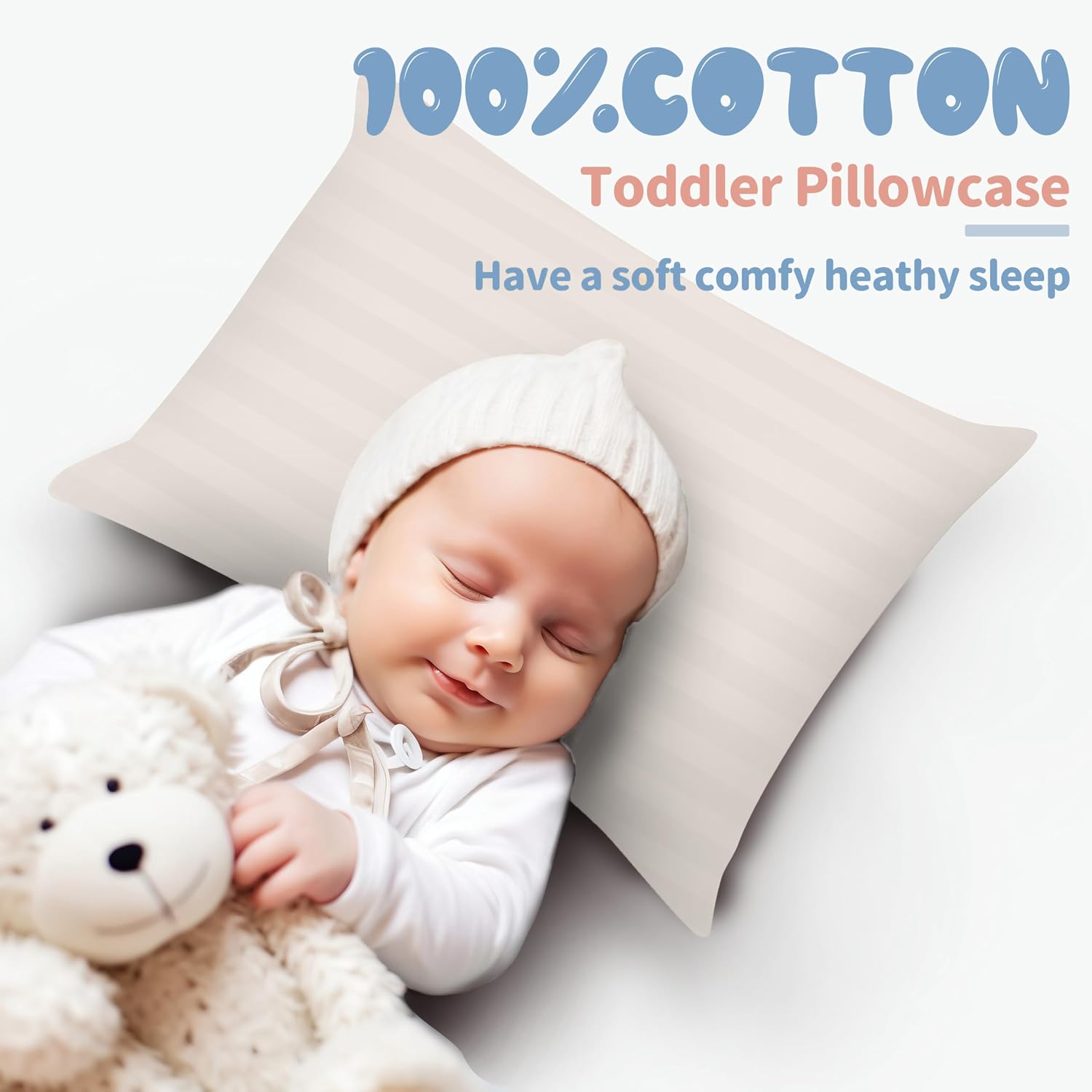 Detalle de Shunjie.Home tod 400 Toddler Pillowcase Set, Egyptian Cotton, 400 Thread Count, 13" x 18