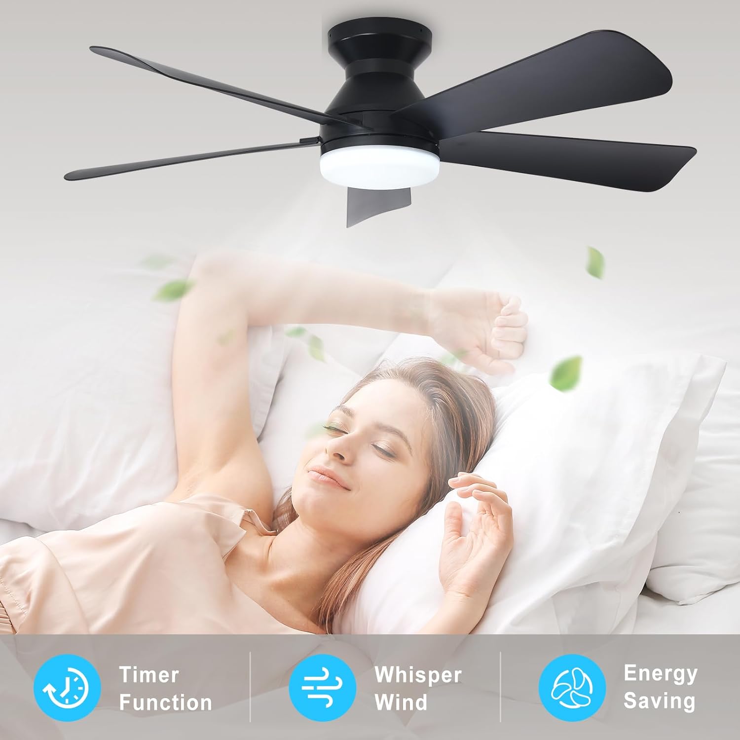 Thumbnail 6 de Depuley 42-Inch Black Ceiling Fan Light