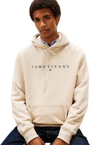 Thumbnail 2 de Tommy Jeans TJM Reg Linear Logo Hoodie Sudadera beige XXL