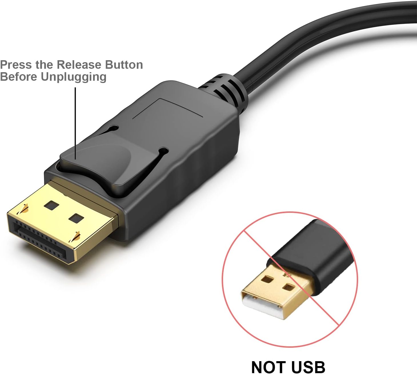 Detalle de BENFEI DisplayPort to HDMI Adapter 4K, 2-Pack