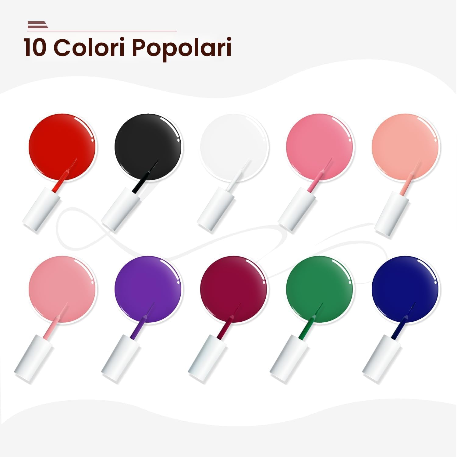 Thumbnail 2 de JODSONE 10 pezzi Nail Art Gel Liner – Set con pennello sottile integrato per decorazioni 3D