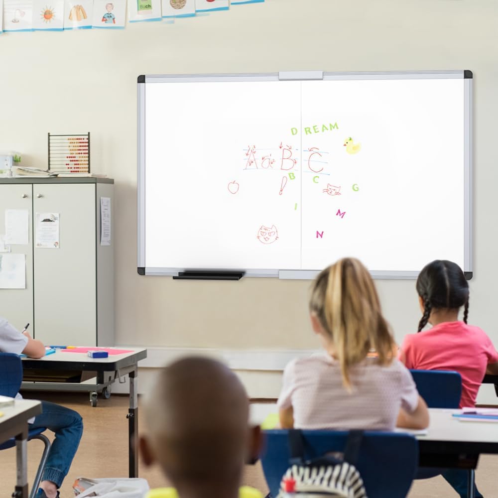 Thumbnail 5 de VIZ-PRO Large Magnetic Dry Erase Whiteboard (72 x 40 Inches) with Foldable Aluminum Frame