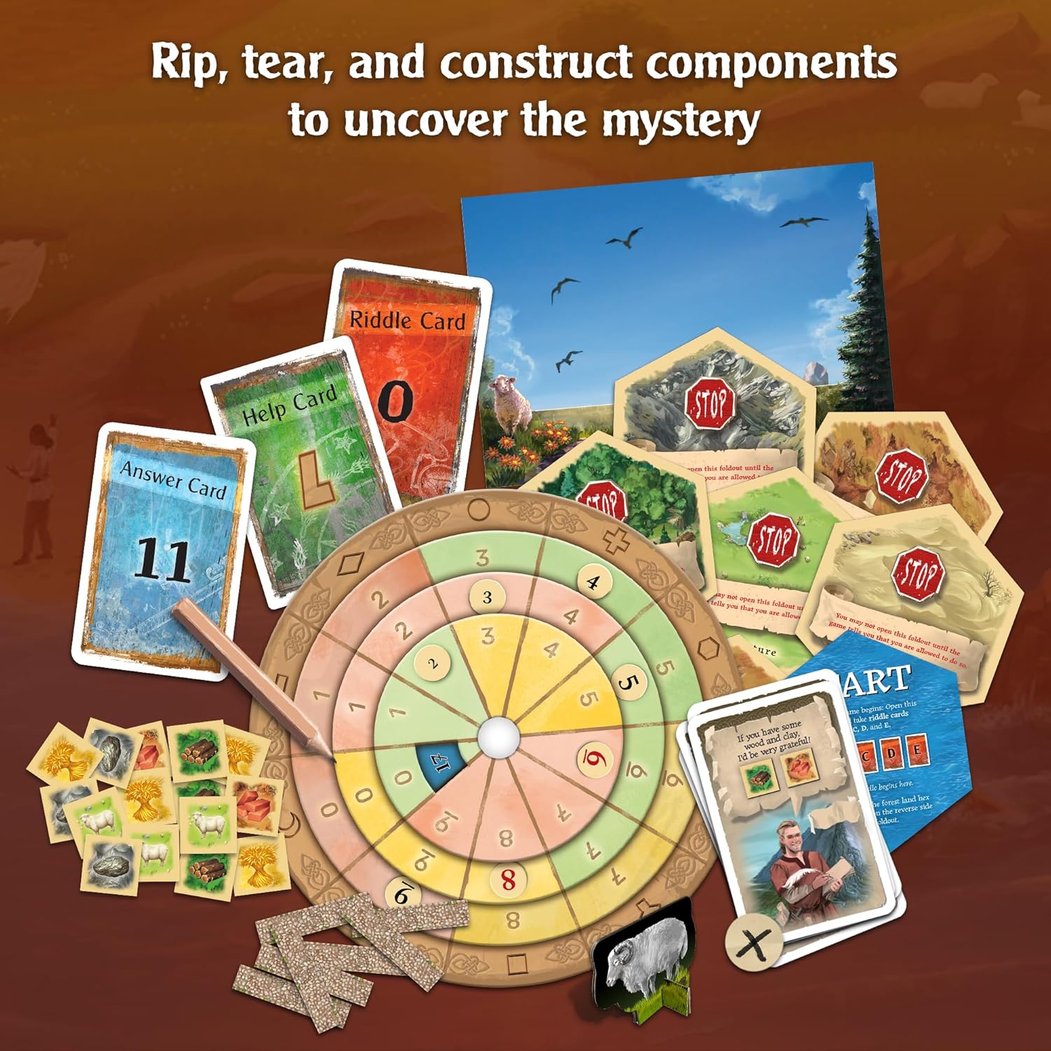 Detalle de Kosmos EXIT Adventures on Catan escape 1-4 🎲