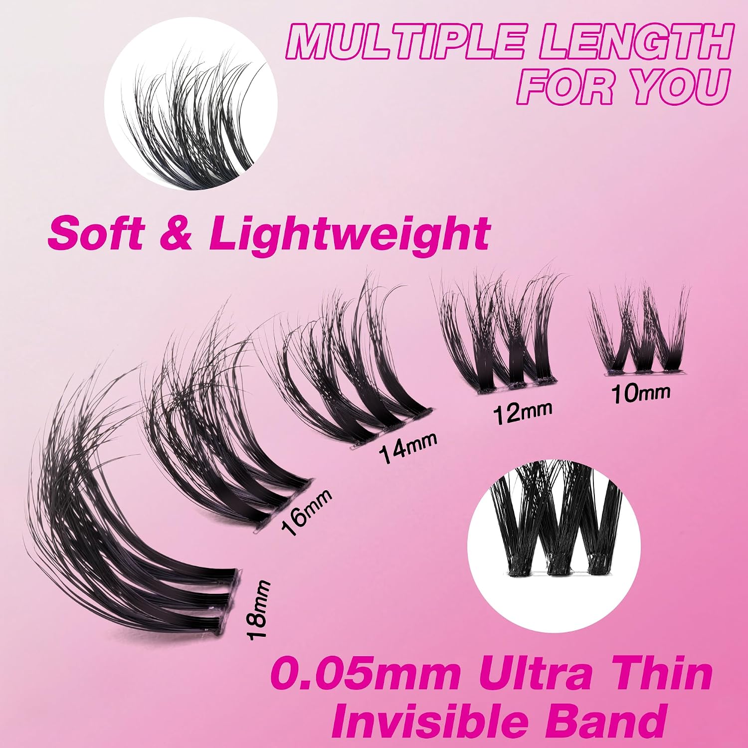 Detalle 2 de VEYESBEAUTY VBmuse Lash Clusters 10-18mm ๐