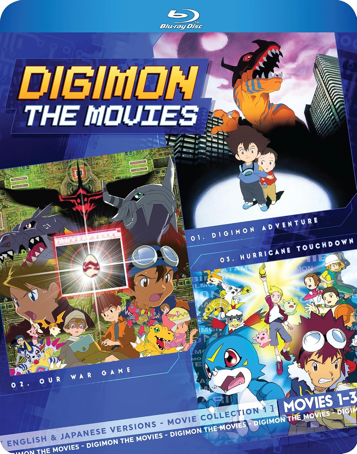 Detalle de Digimon The Movies 1-3 Collection Blu-ray: Three Films in 1080p HD