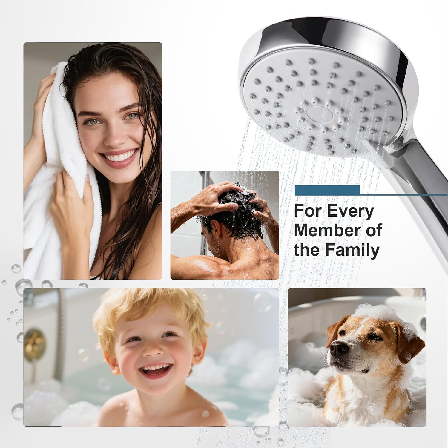 Thumbnail 5 de OFFO Shower Head and Hose 1.6m handheld