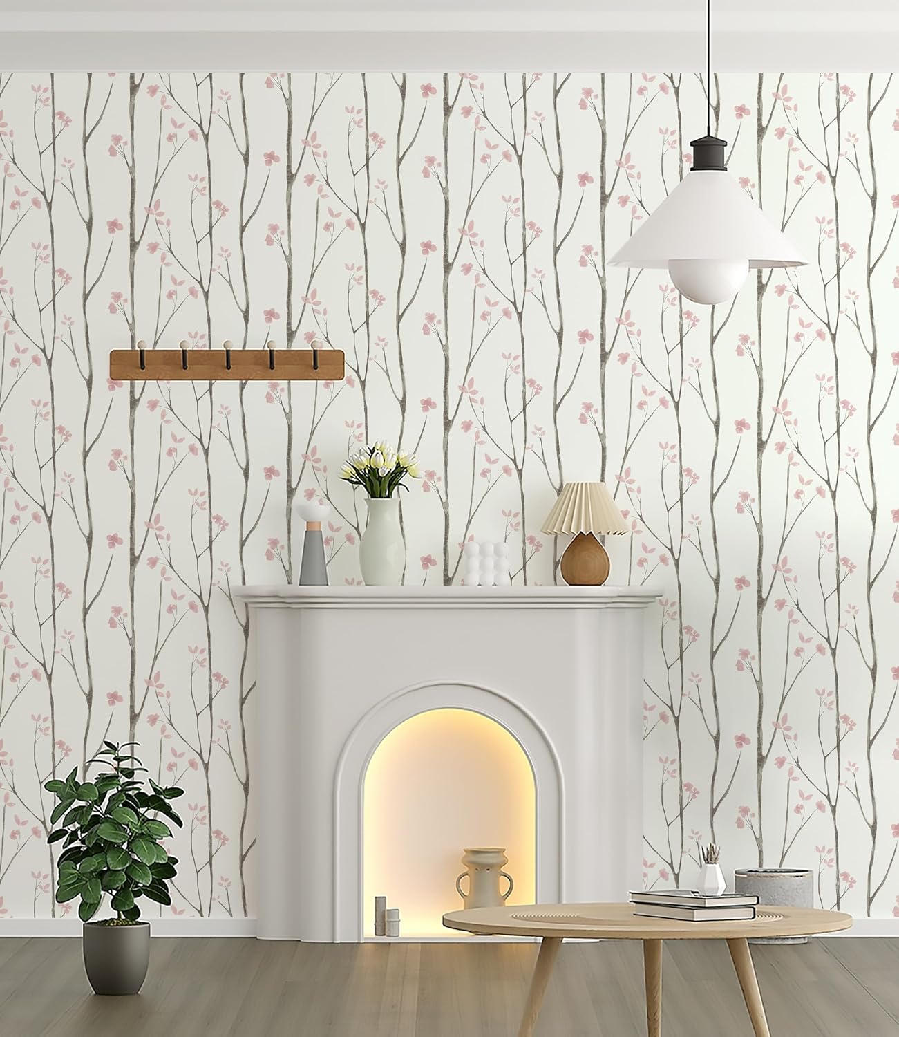 Thumbnail 6 de Timeet Peel and Stick Boho Leaf Wallpaper