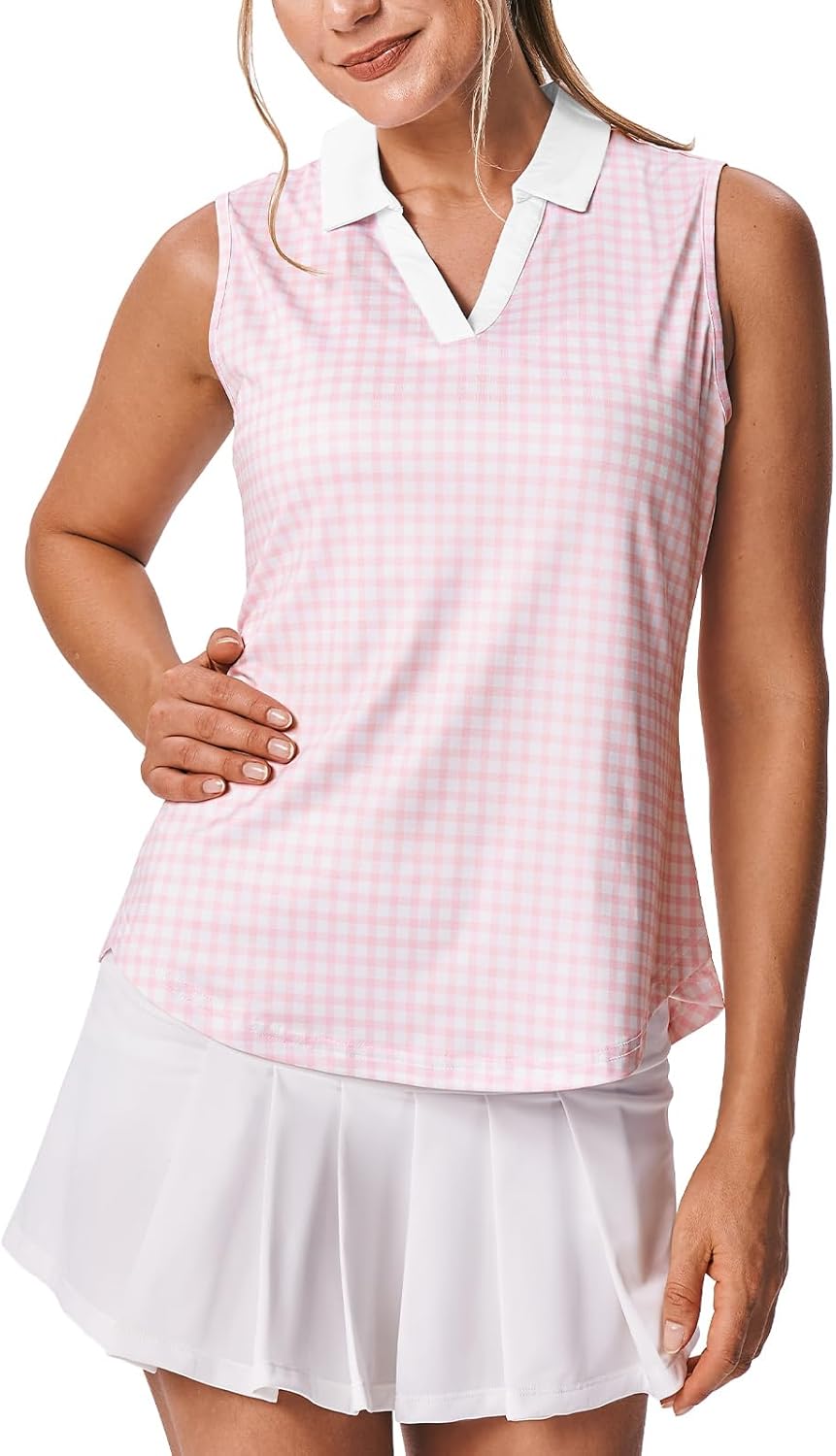Thumbnail 1 de BGOWATU Women’s Sleeveless Golf Polo Shirt (V-Neck, UPF 50+ Quick-Dry)