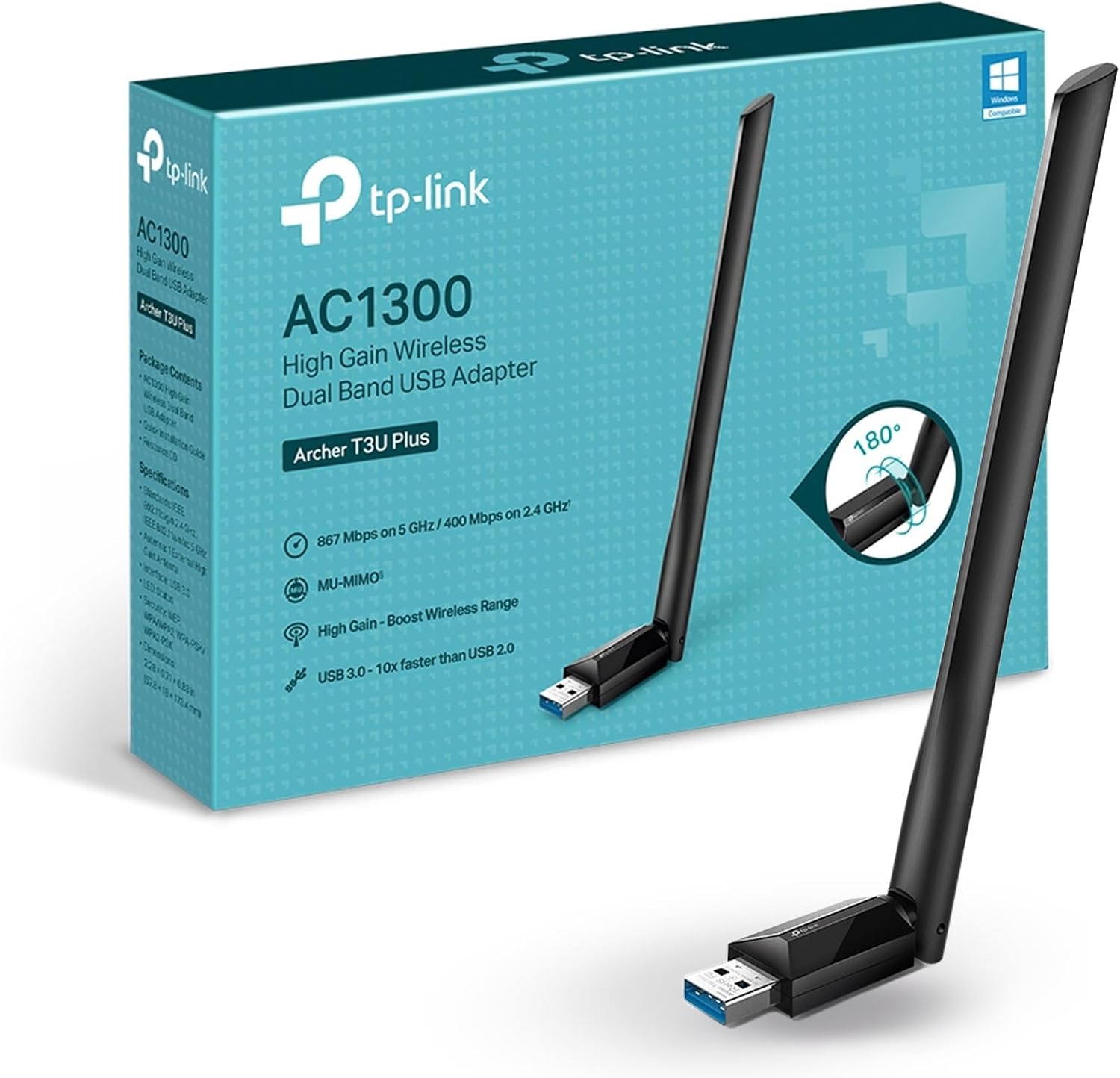 Detalle de TP-Link USB Wi-Fi Adapter Archer T3U Plus