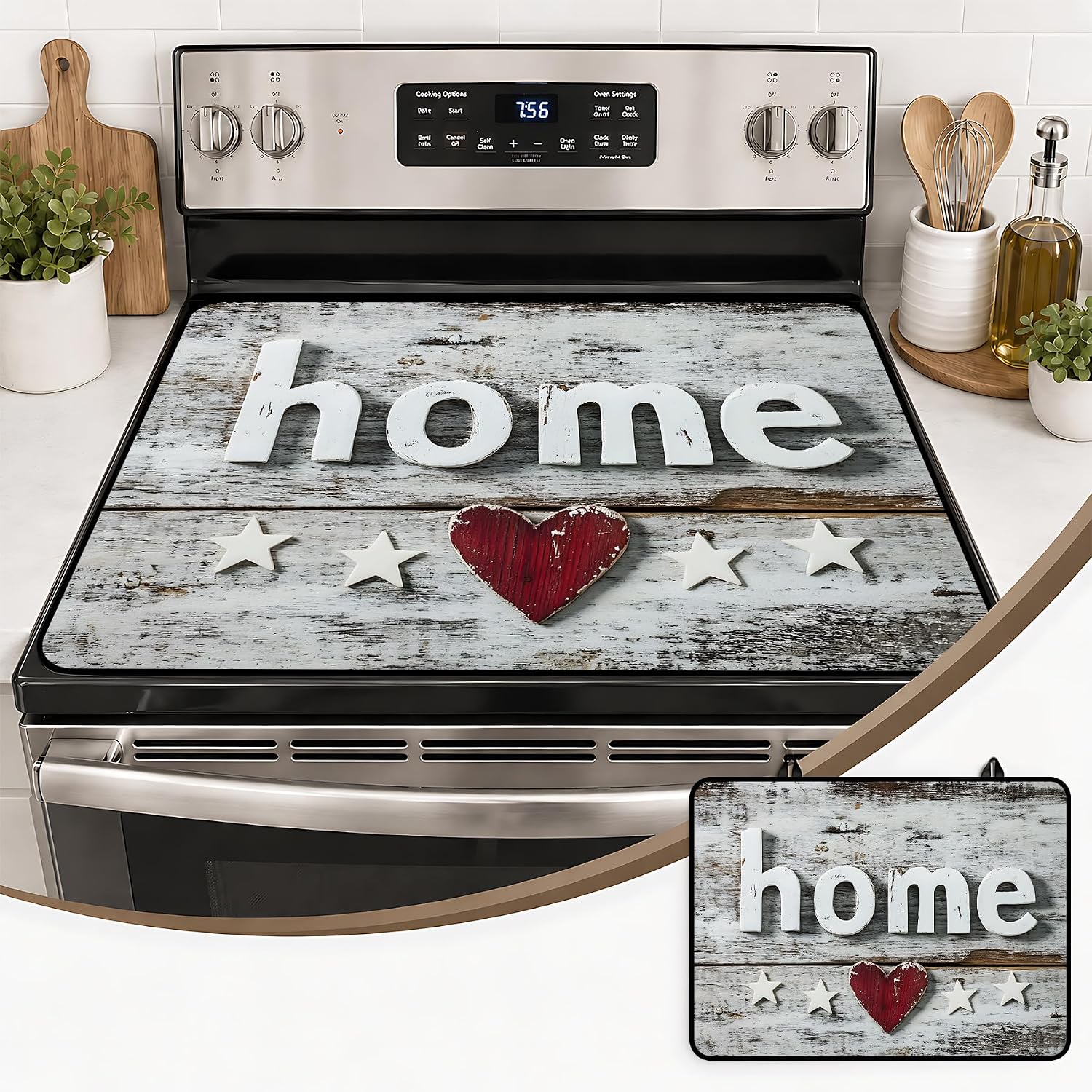 Detalle de seewan Diatomite Electric Stove Top Cover, Scratch-Resistant Cooktop Mat