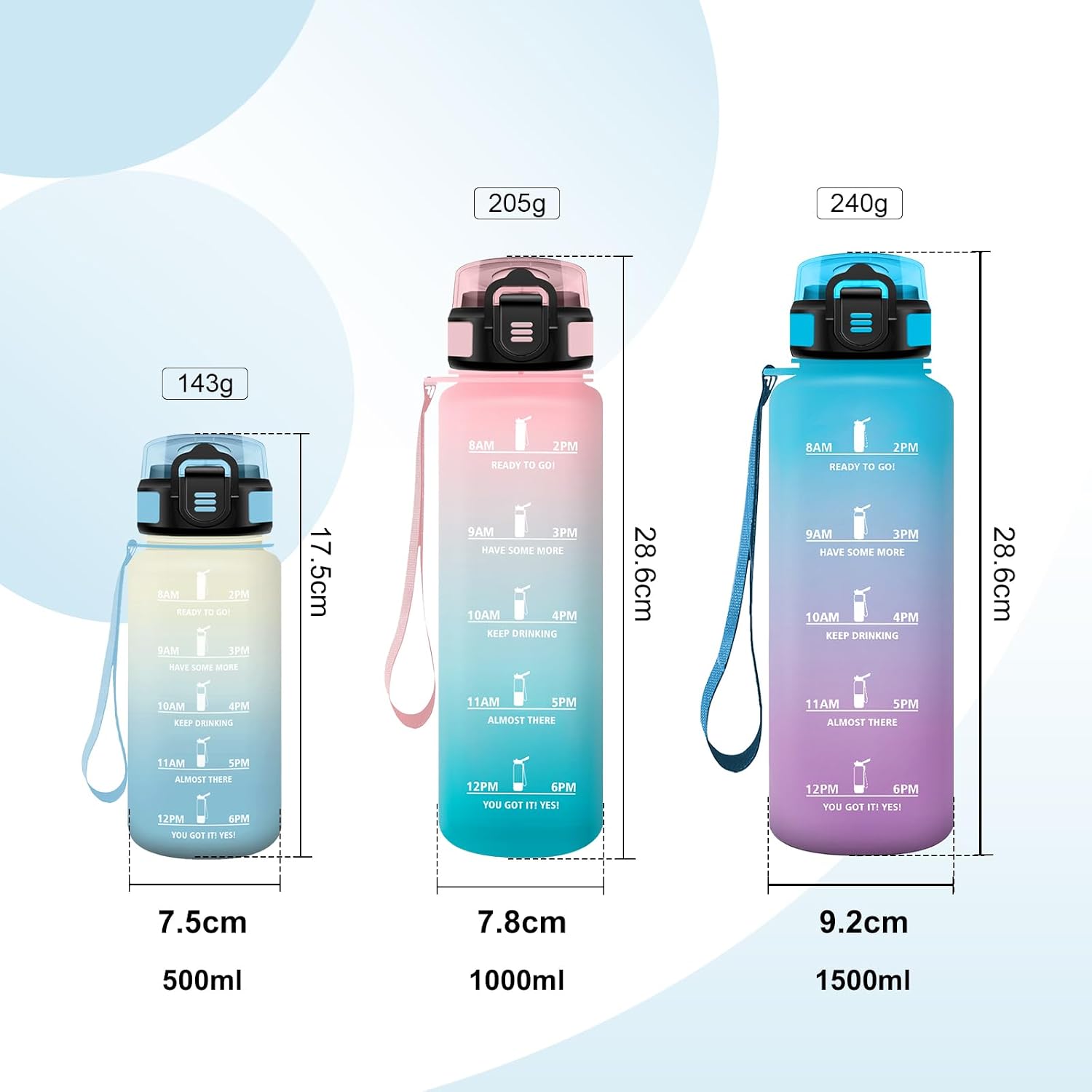Detalle 1 de JAPORIA borraccia 500 ml con cannuccia