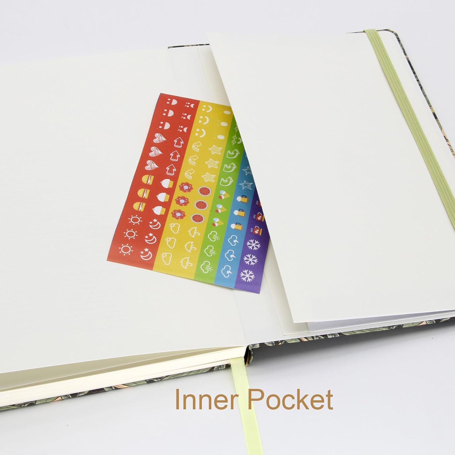 Detalle de WETLOTE A6 Notebook 2-Pack – Lined, Fabric Cover, 148 Pages (80gsm), Floral/Orange Blossom Edition