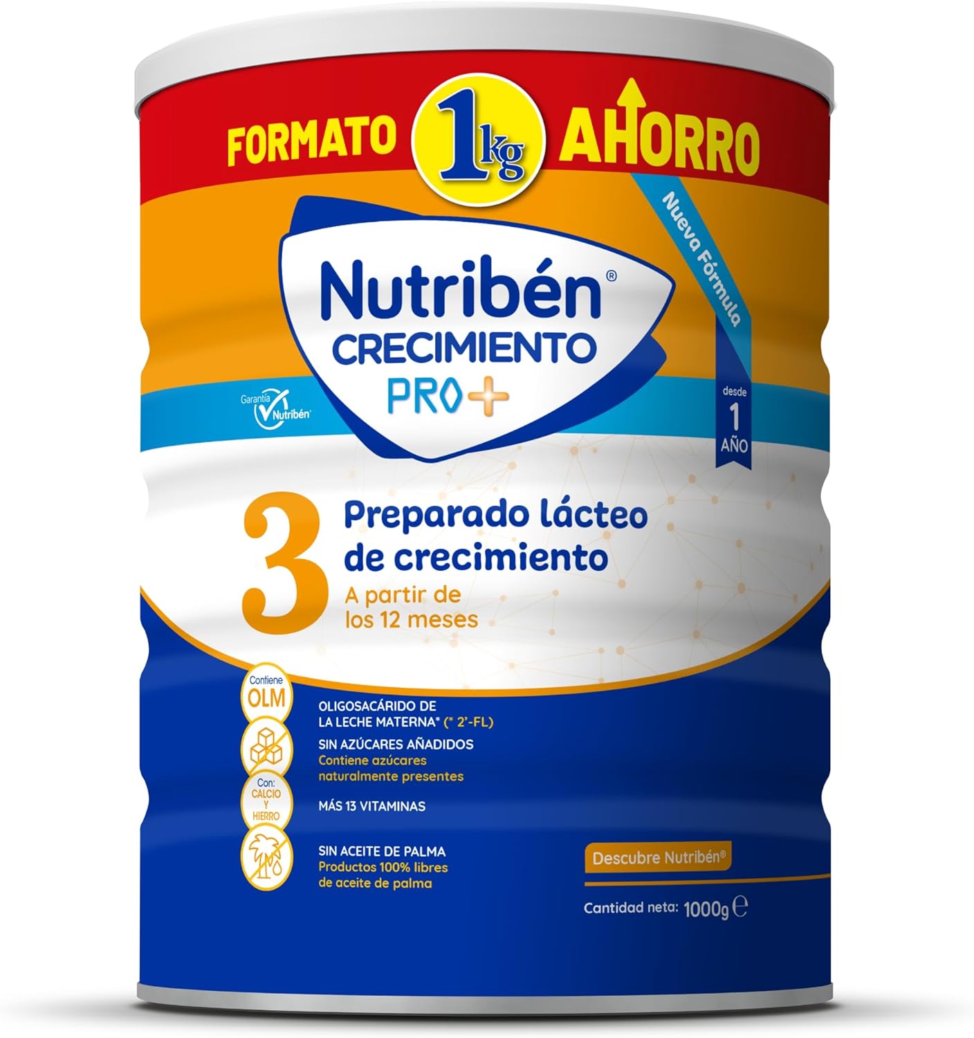 Thumbnail 3 de Nutribén Crecimiento Pro+ 3 🍼 Leche en Polvo, 3 Botes de 1KG