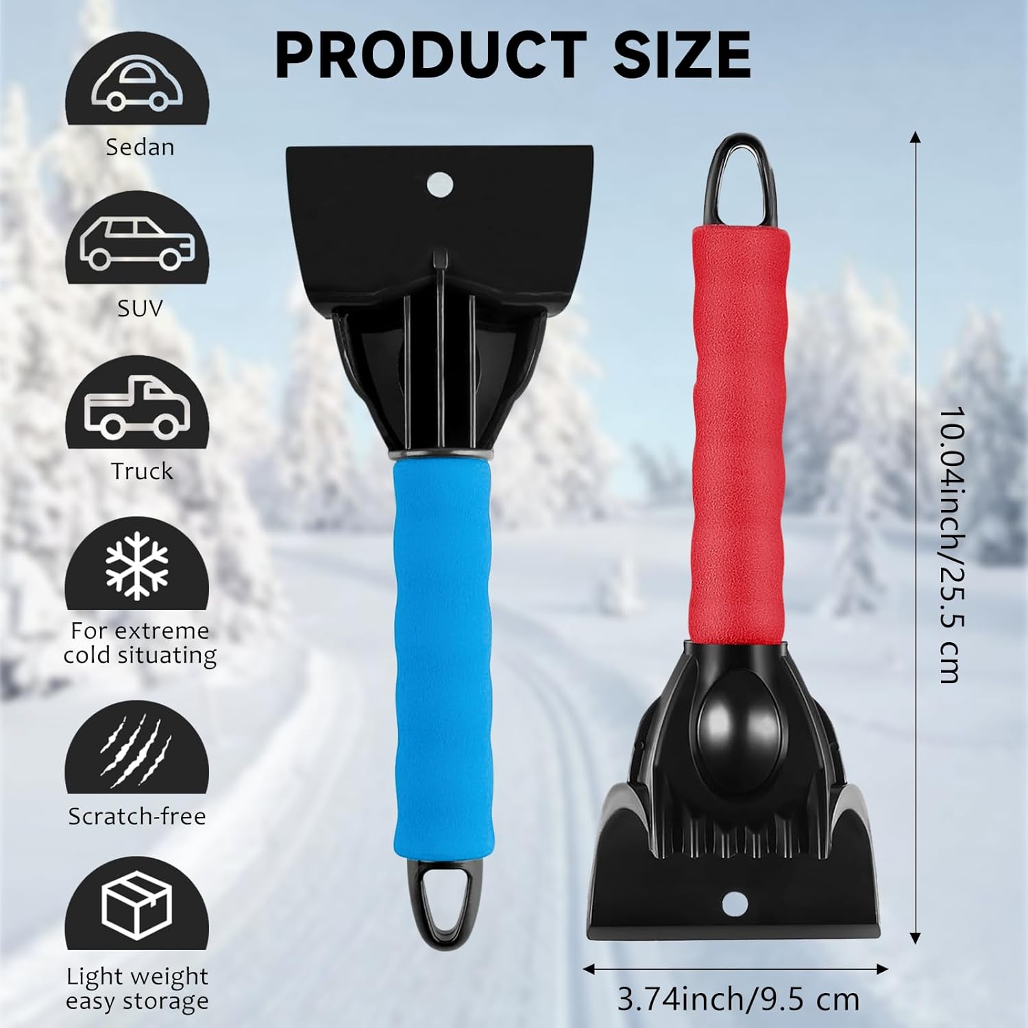 Thumbnail 1 de ItsyFox Ice Scraper 2 Pack