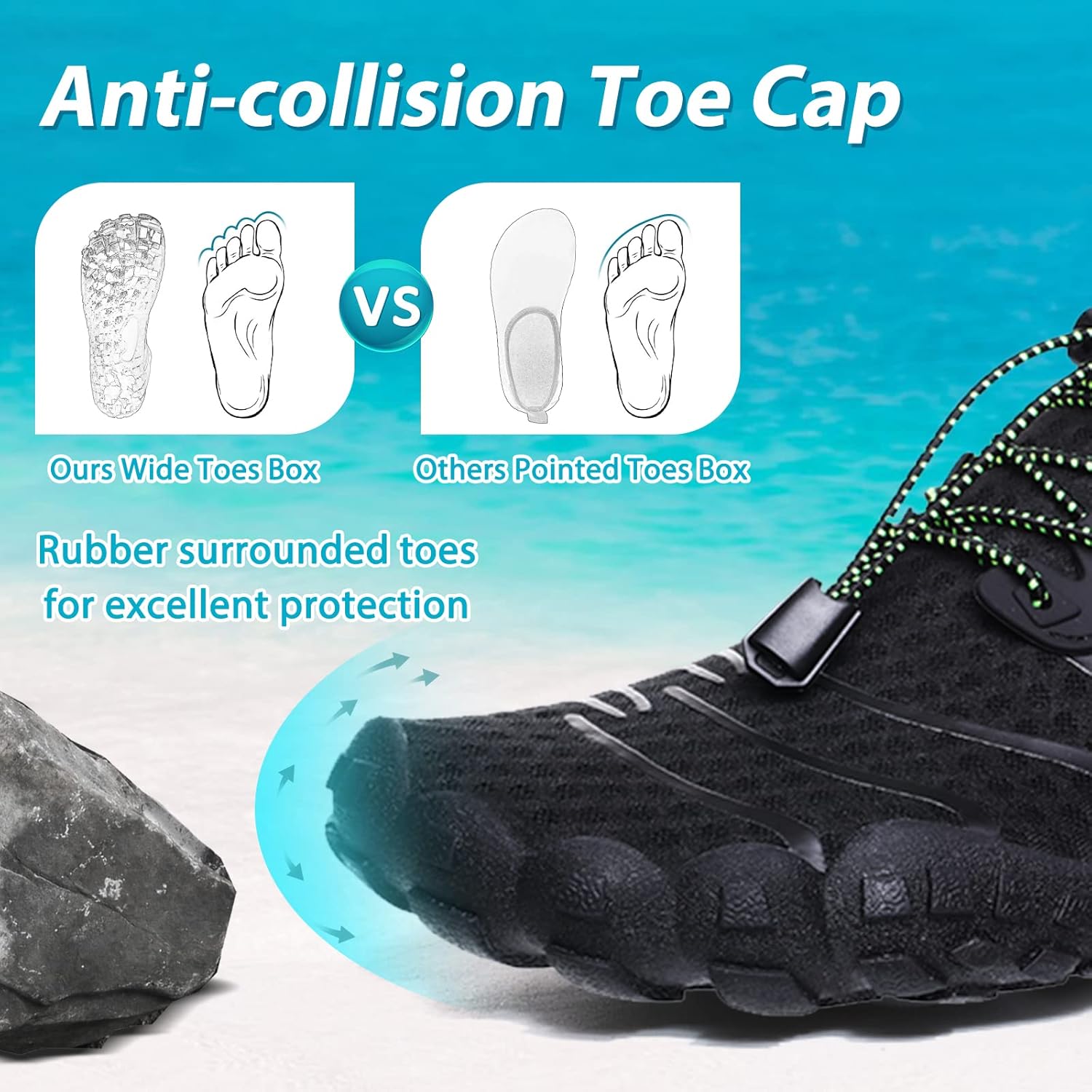 Thumbnail 4 de Wasserschuhe Unisex Damen & Herren – Schnelltrocknende Strandschuhe mit Drainagelöchern 36–46EU