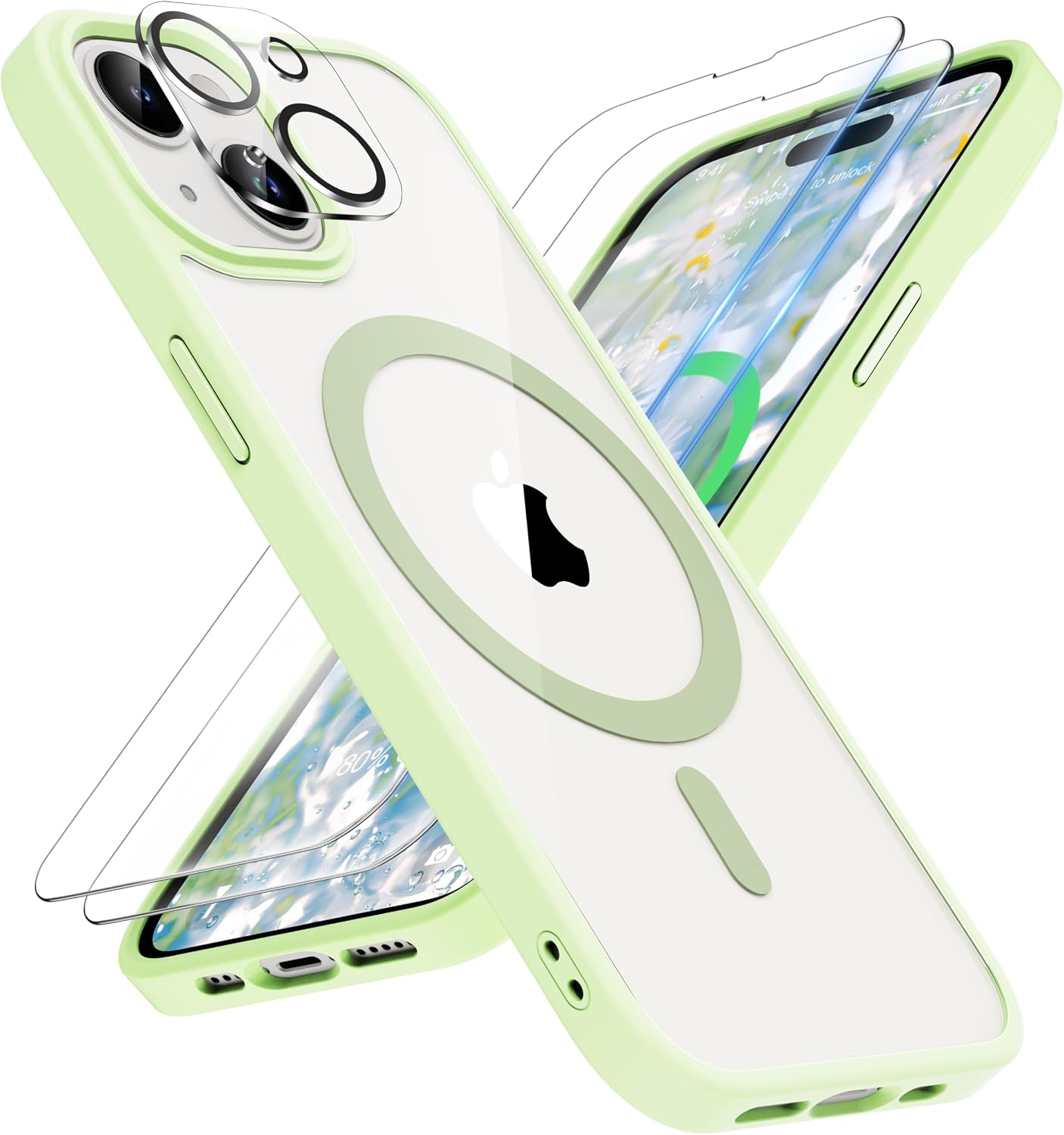 Imagen de ORETECH Magnetisch iPhone 15 Hülle Cyan en OfertitasTOP