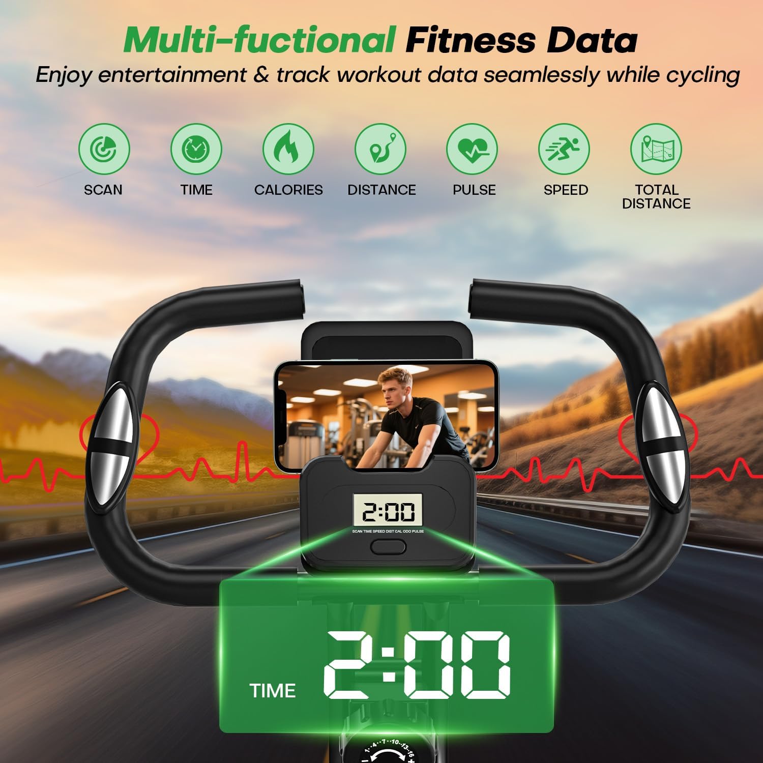 Thumbnail 5 de Vannect Folding Exercise Bike 16-Level