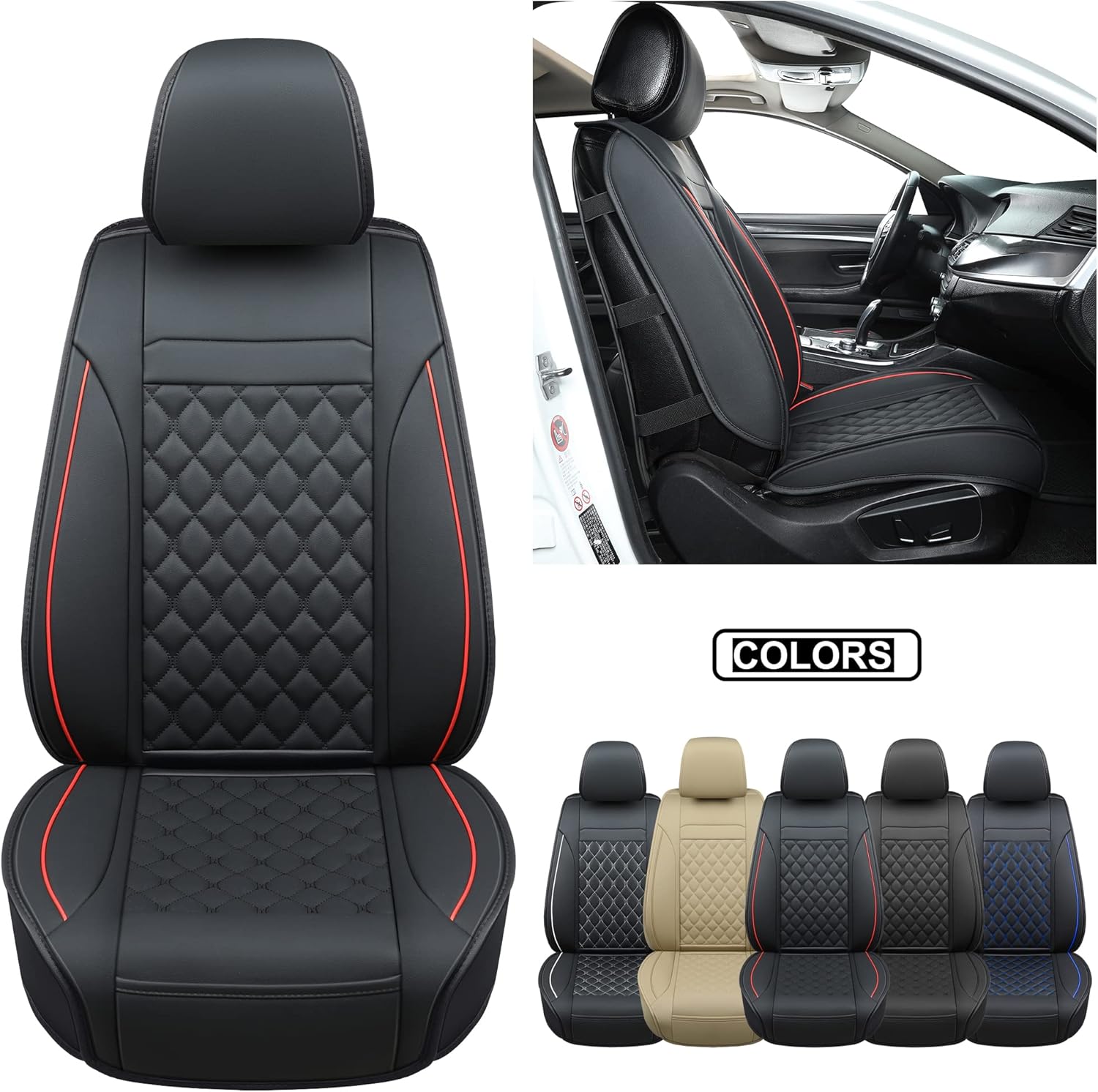 Detalle 2 de Vankerful Car Seat Covers Front Pair 2-pc