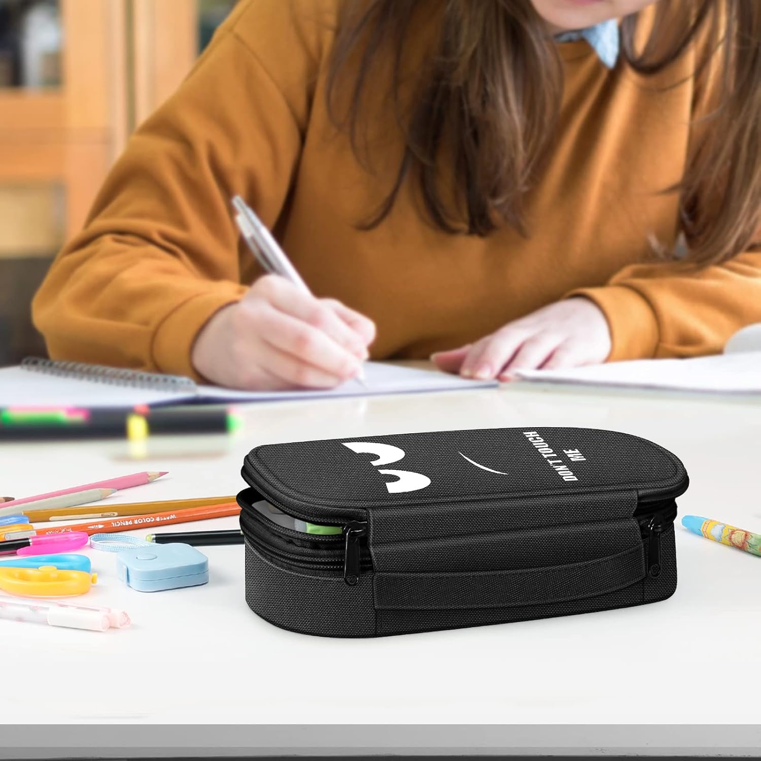 Thumbnail 6 de FINPAC Federmäppchen Pencil Case mit großer Kapazität (bis zu 50 Stifte / 100 Bleistifte) – Organisation für Schule & Büro