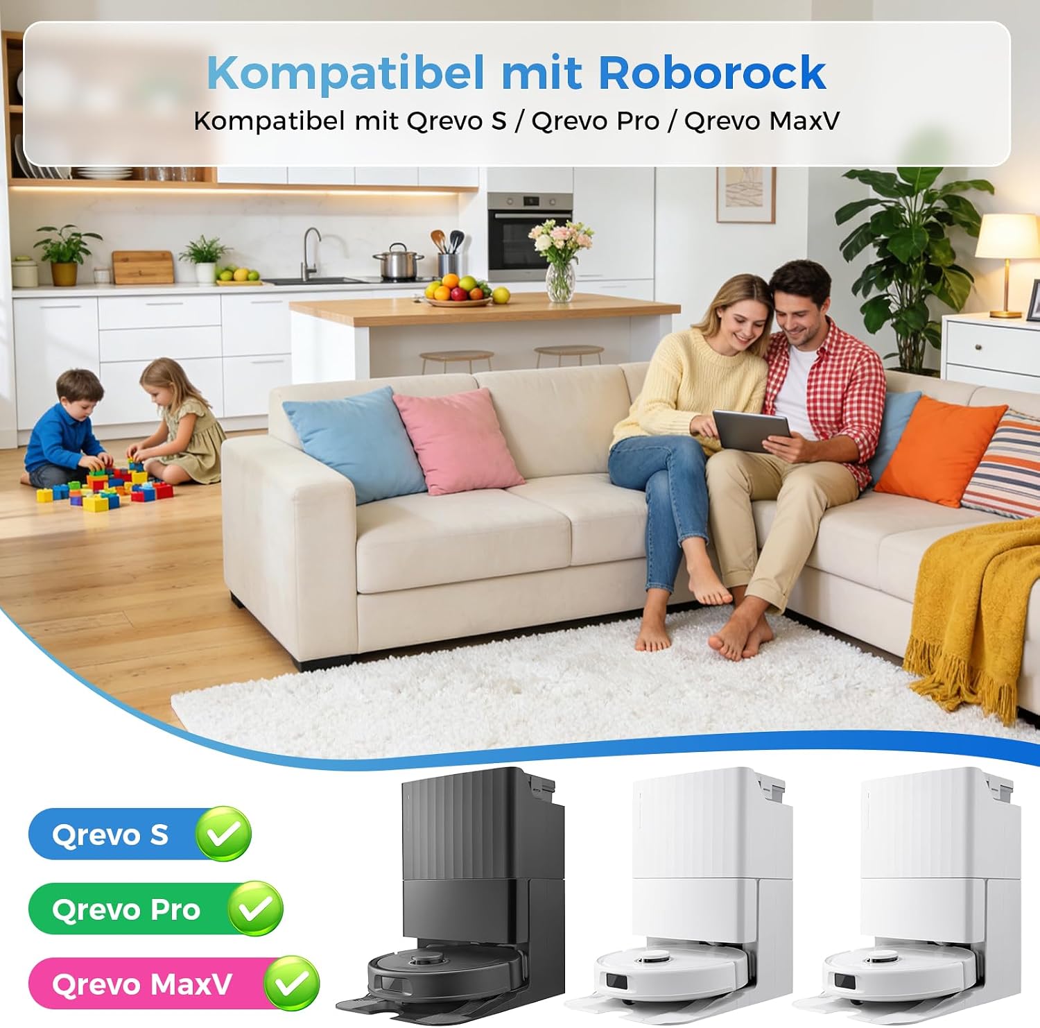 Detalle 2 de Fenkabs 26-delars tillbehörsset för Roborock Qrevo S, Qrevo Pro och Qrevo MaxV