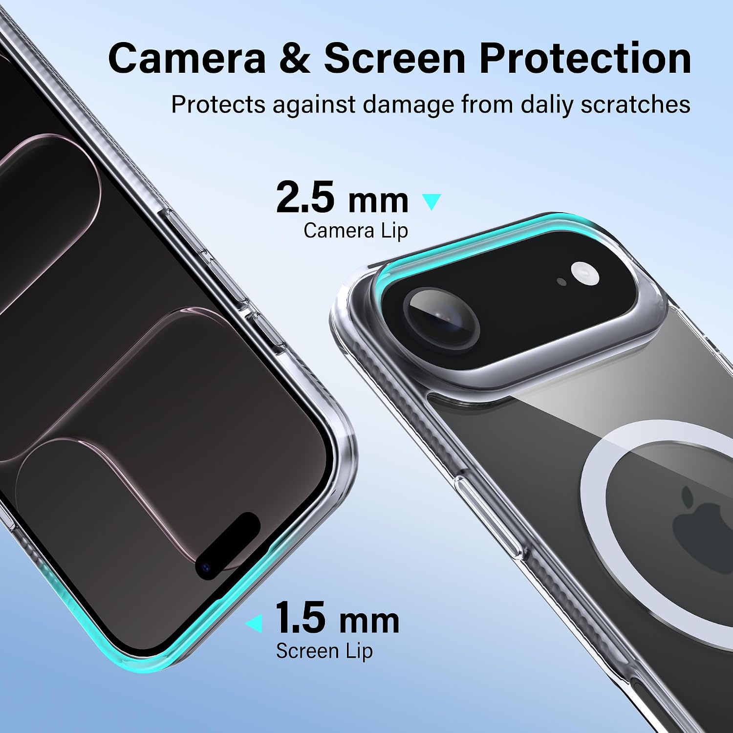 Detalle 2 de Supdeal Magnetic Case for iPhone Air (6.5") – Clear, MagSafe Compatible, Non-Yellowing & Shockproof
