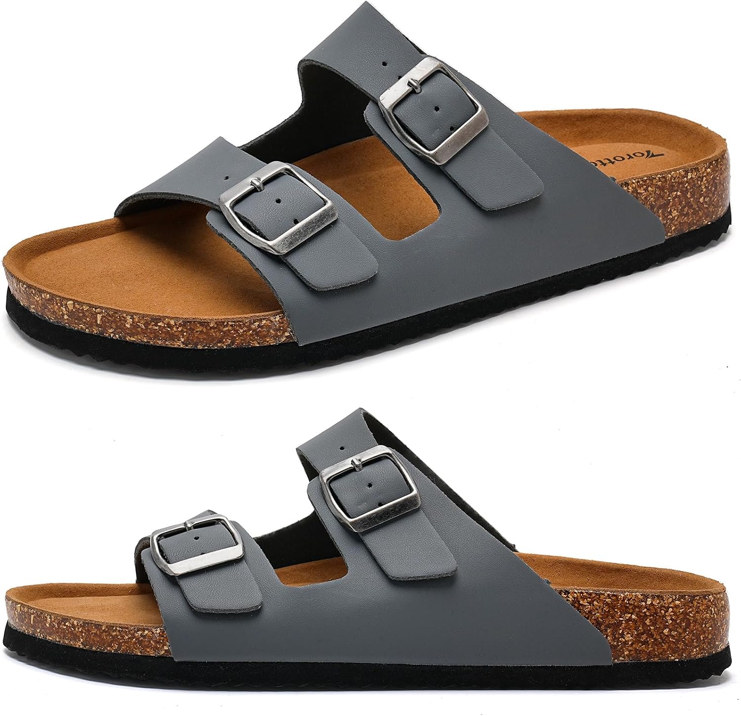 Detalle de Torotto Herren Pantoletten & Sandalen Hausschuhe – flache Latschen als bequeme Sommer-Schlappen
