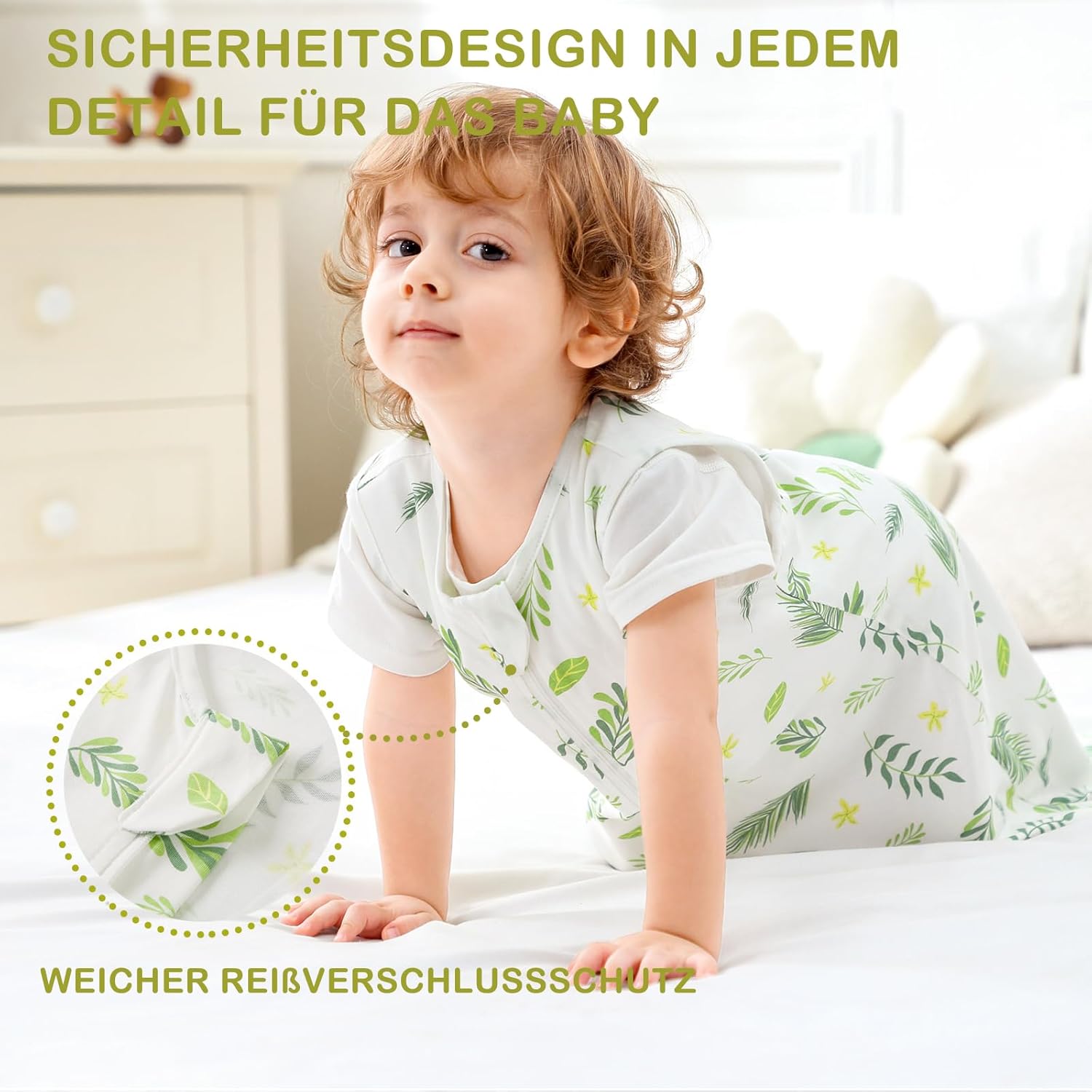 Thumbnail 4 de Nivolltha Super Weich 2er 0,5 TOG Baby-Schlafsack aus 100% Baumwolle – Sommer-Schlafsack für 6–18 Monate, Größe M