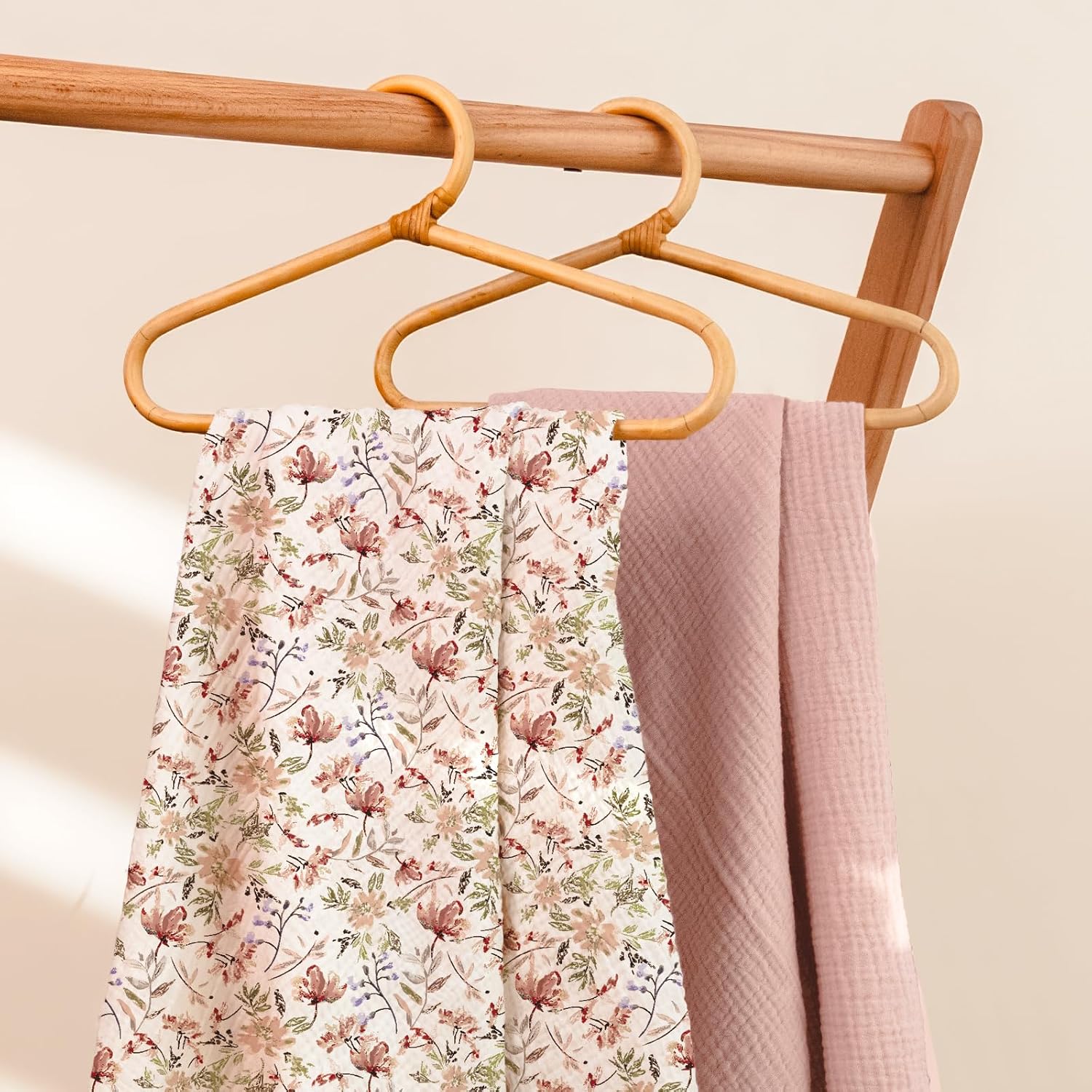 Detalle de lulumoon cb7 Muslin Crib Sheets, 100% Cotton, Floral, 2-Pack