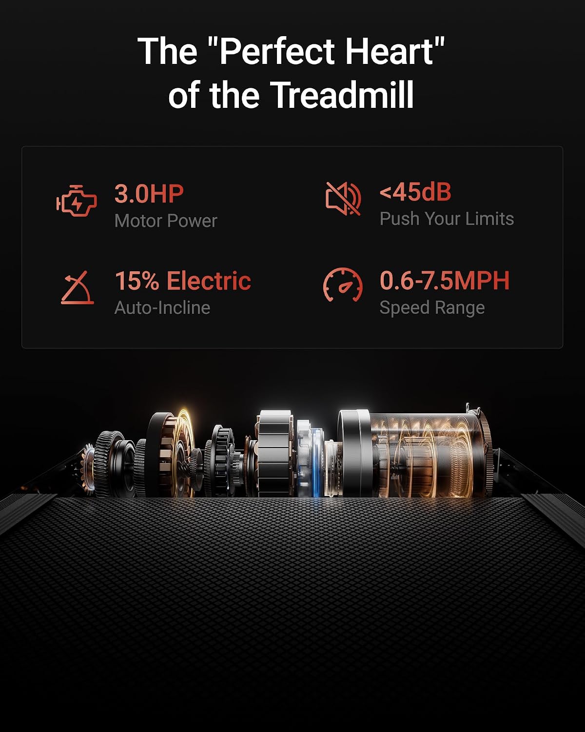 Detalle de 16% Incline Treadmills for Home with 3.0 HP Foldable Walking Pad
