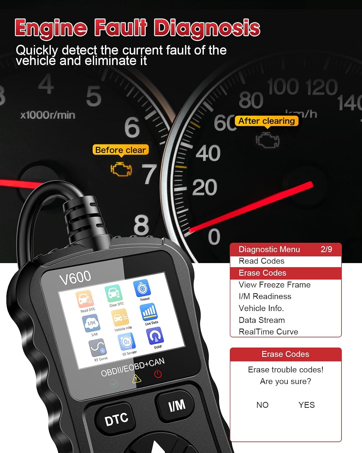 Thumbnail 4 de OBD2 Car Scanner Professional Code Reader