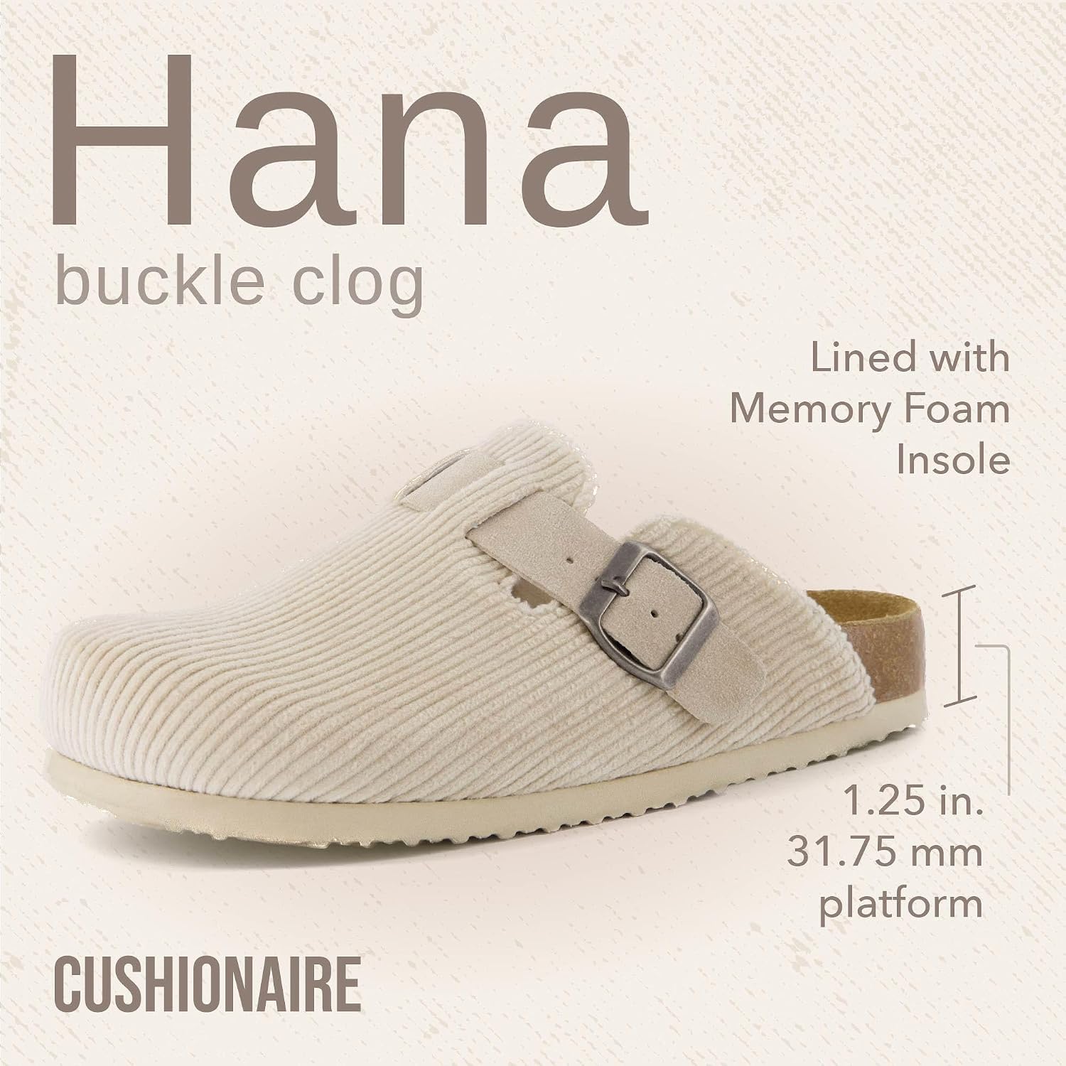 Thumbnail 3 de CUSHIONAIRE Hana Women’s Clogs — Comfortable Vegan Suede Slip-On with Cork Footbed & Arch Support