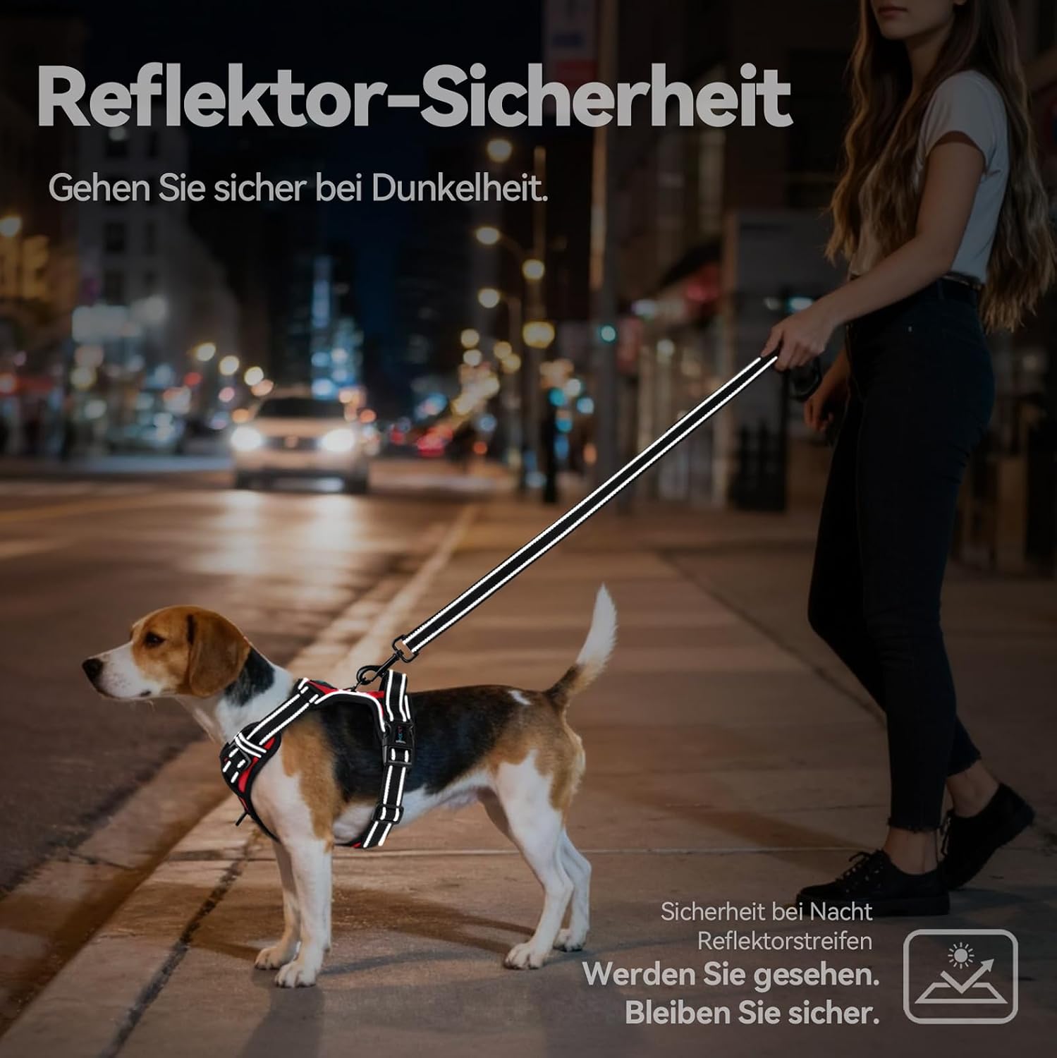Thumbnail 6 de PHOEPET No Pull Hundegeschirr XL Rot