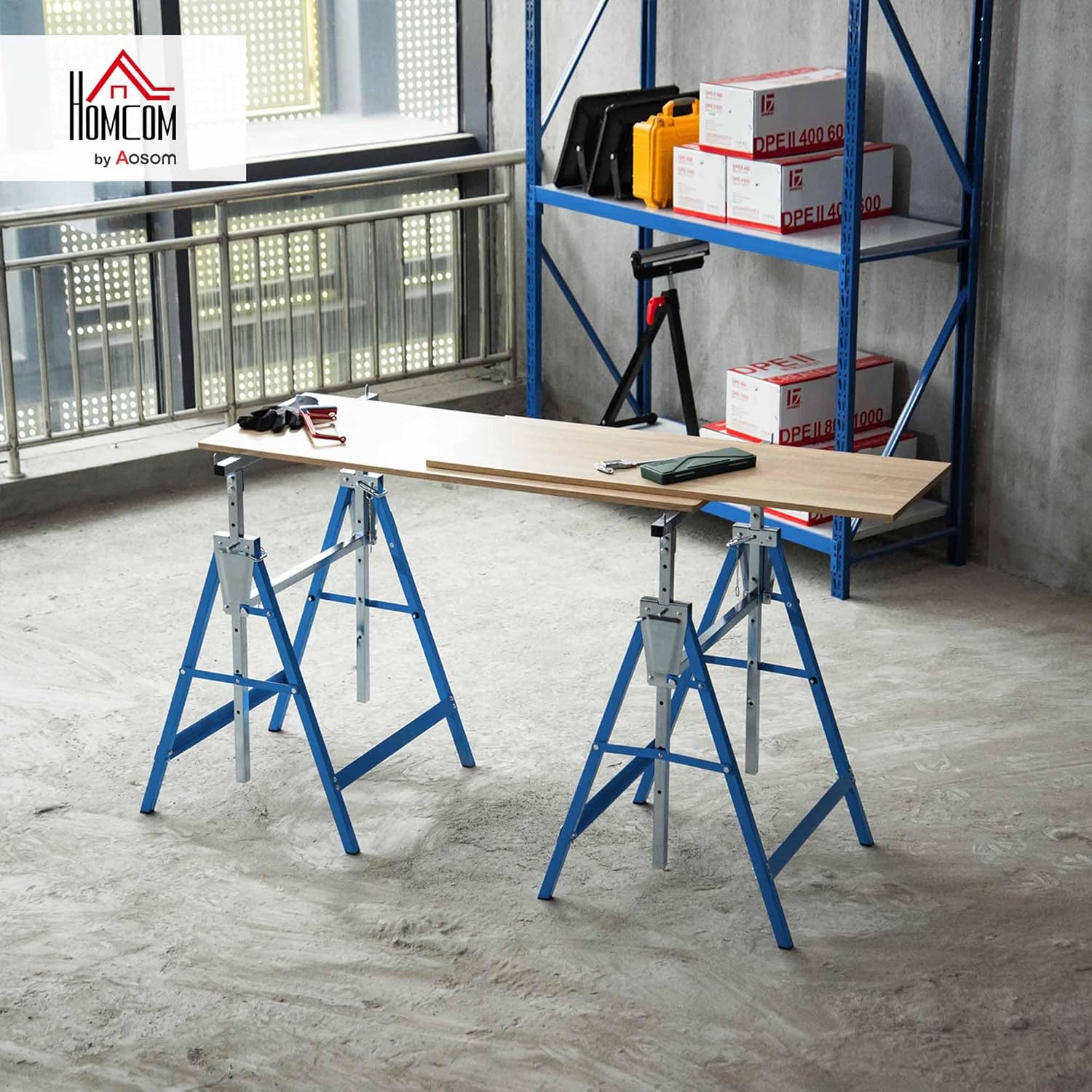 Detalle 2 de Tréteaux pliables 80–130 cm Lot de 2