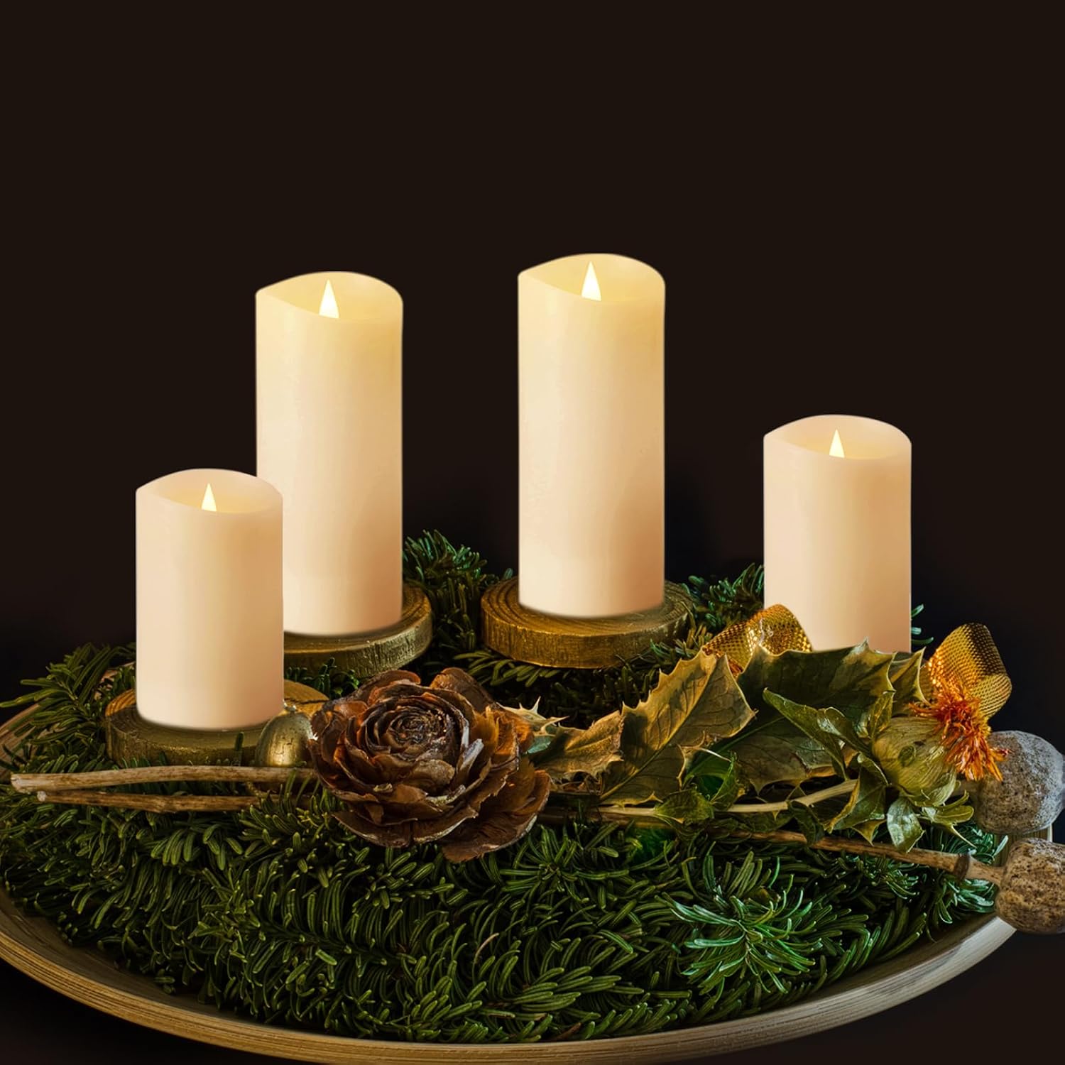 Detalle de Softflame Flameless LED Candles, 4" x 10