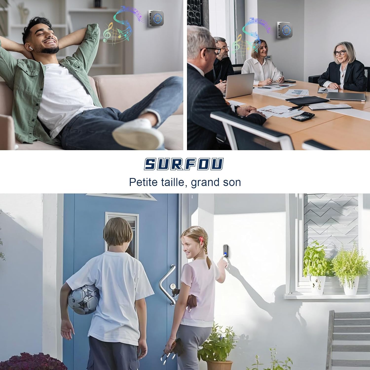 Thumbnail 5 de SURFOU Sonnette sans fil 400 m 🔔