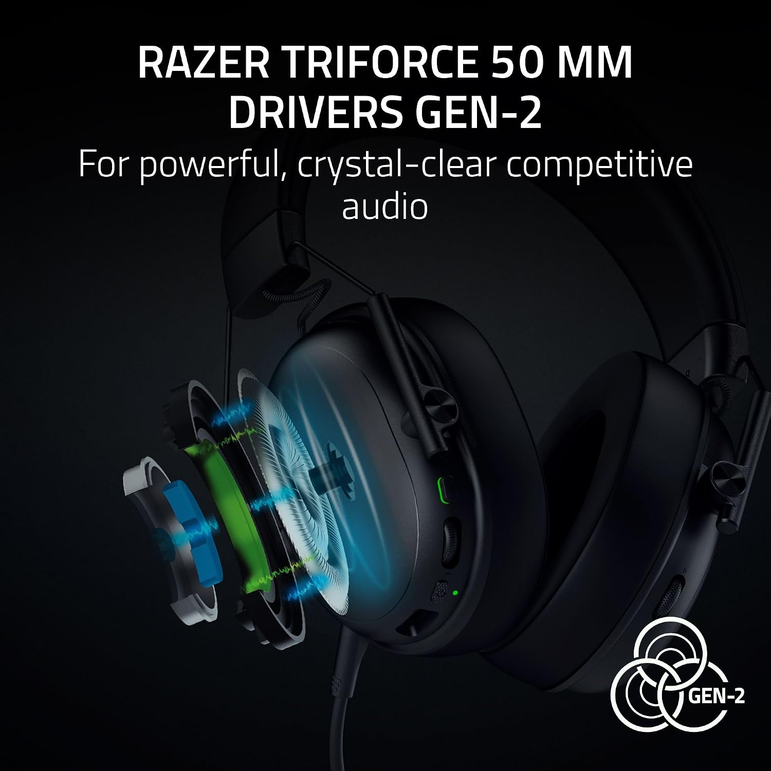 Detalle de Razer BlackShark V3 X HyperSpeed Wireless PC Gaming Headset (Black)