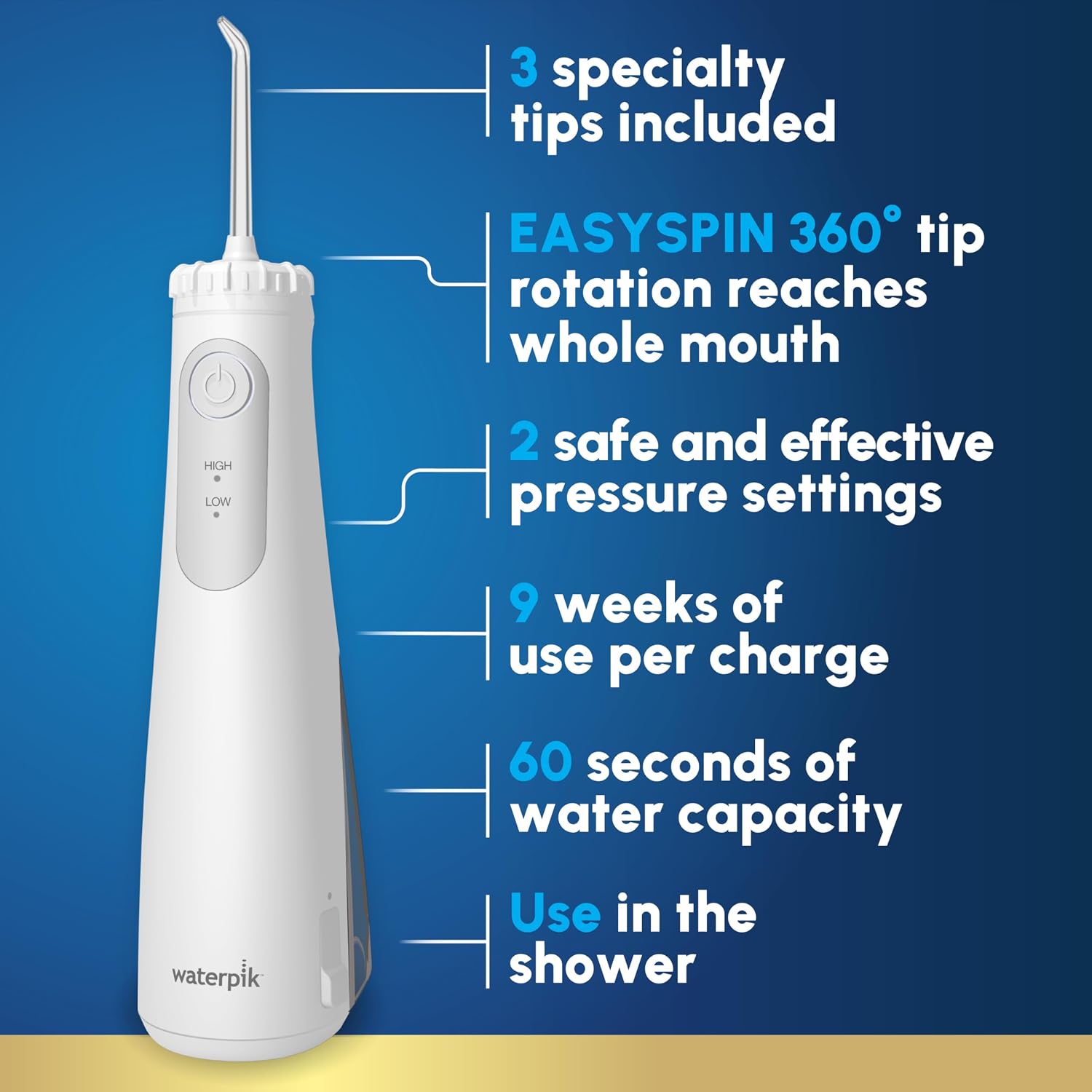 Thumbnail 1 de Waterpik Cordless 5100 Water Flosser for Home and Travel