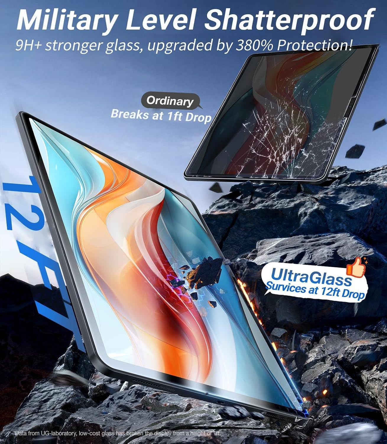 Detalle de UltraGlass iPad Air 11 Inch 9H+ Tempered Glass Screen Protector, Full Coverage
