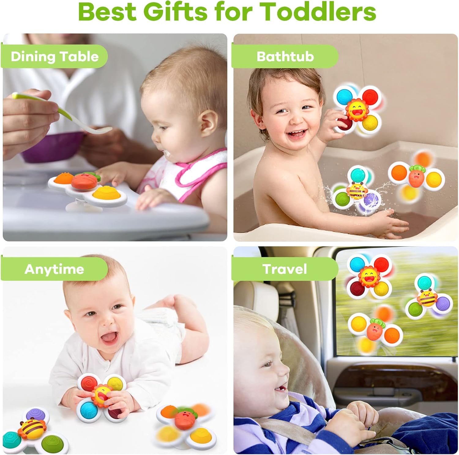 Thumbnail 5 de Suction Cup Spinner Toys 3‑pack for 1–3 years