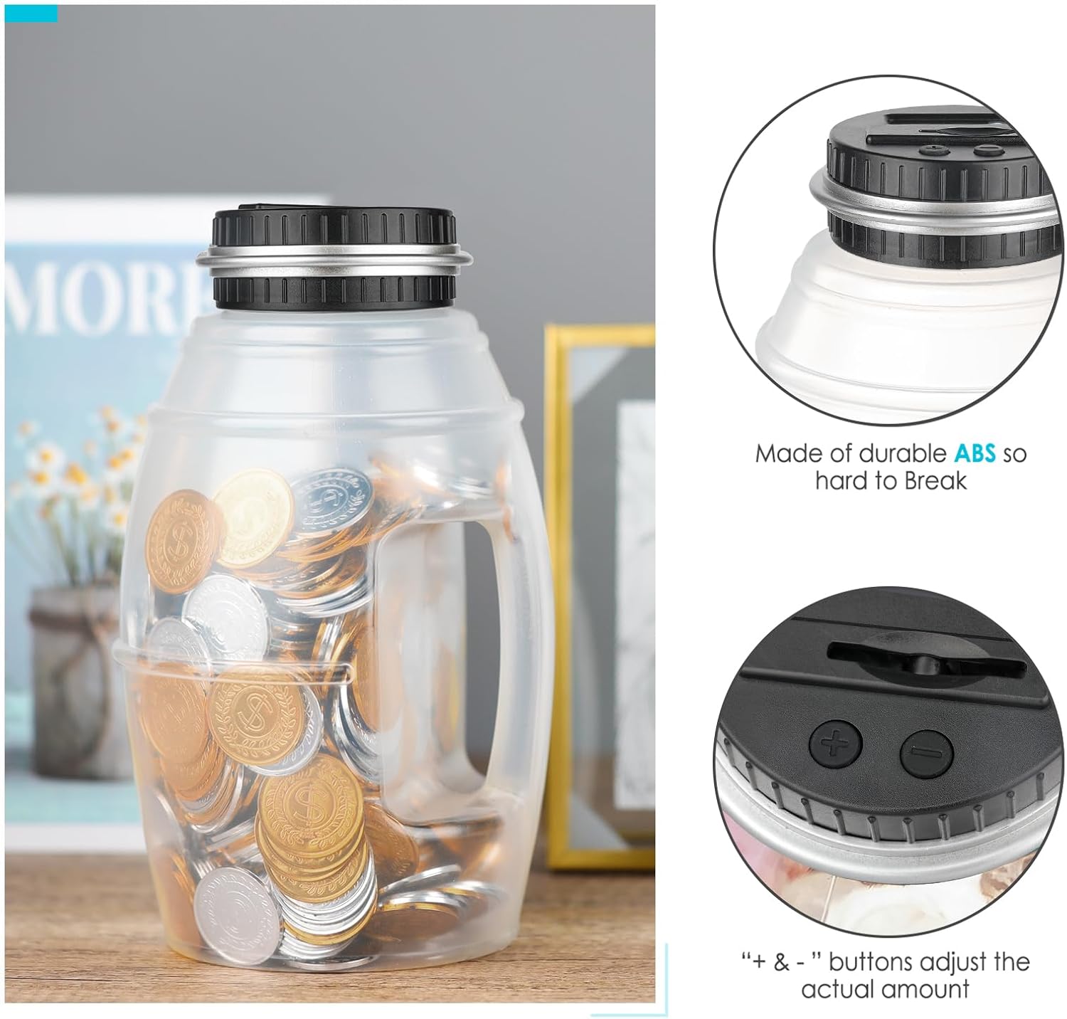 Detalle de Vcertcpl Digital Coin Bank, 2.8L Capacity