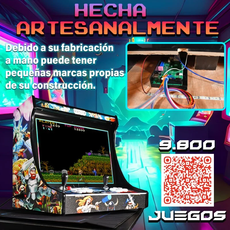 Detalle 2 de UnicView Bartop Arcade Recreativa 22" con Joysticks y 6 Botones + Monedero