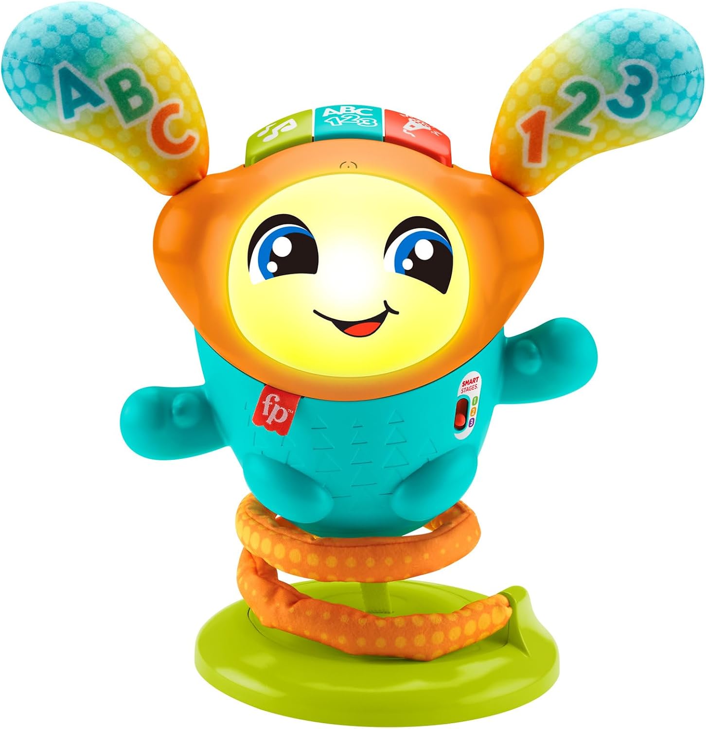Detalle de Fisher-Price DJ Hüpfi (DE) – interaktives Lernspielzeug zum Tanzen, Bewegen und Hüpfen ab 9 Monaten