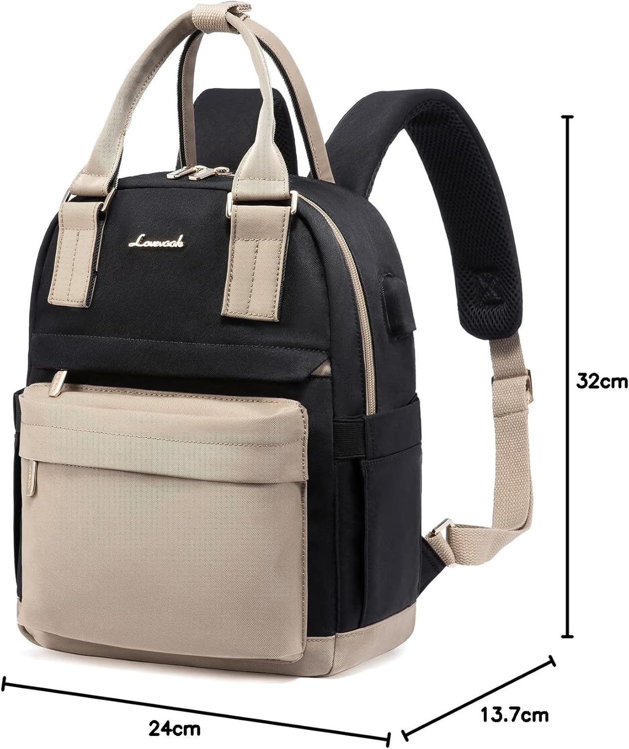 Thumbnail 6 de LOVEVOOK Zaino da donna piccolo: impermeabile 2 in 1 con porta USB, stile urbano ed essenziale