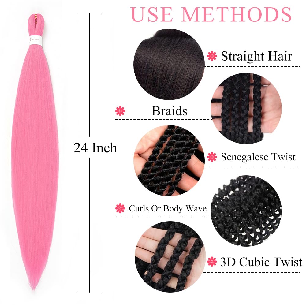 Detalle 1 de Pre-Stretched Braiding Hair, 24-Inch