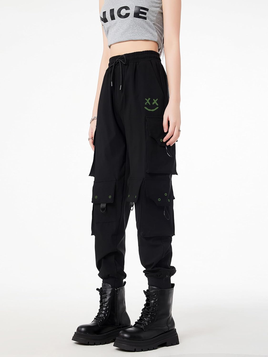 Thumbnail 2 de CLOAKA Cargohose Damen Jogginghose High Waist im Gothic- & Techwear-Stil