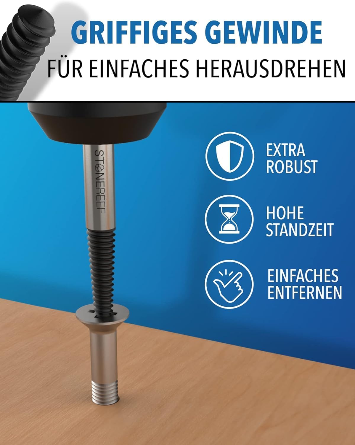 Thumbnail 4 de STONE REEF Schraubenausdreher-Set Profi (5-teilig, aus HSS 4341) mit Linksgewinde