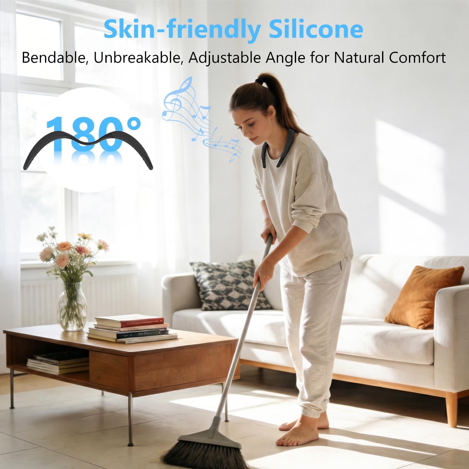 Detalle de MONODEAL Bluetooth Nackenlautsprecher – 3D Surround, 15 Stunden Akku, Bluetooth 5.4