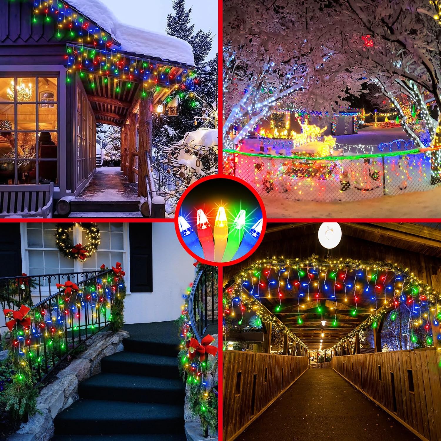 Thumbnail 4 de BPAZVUH UNI-1620L Multicolour Icicle Lights, 164 ft, 1,620 LEDs