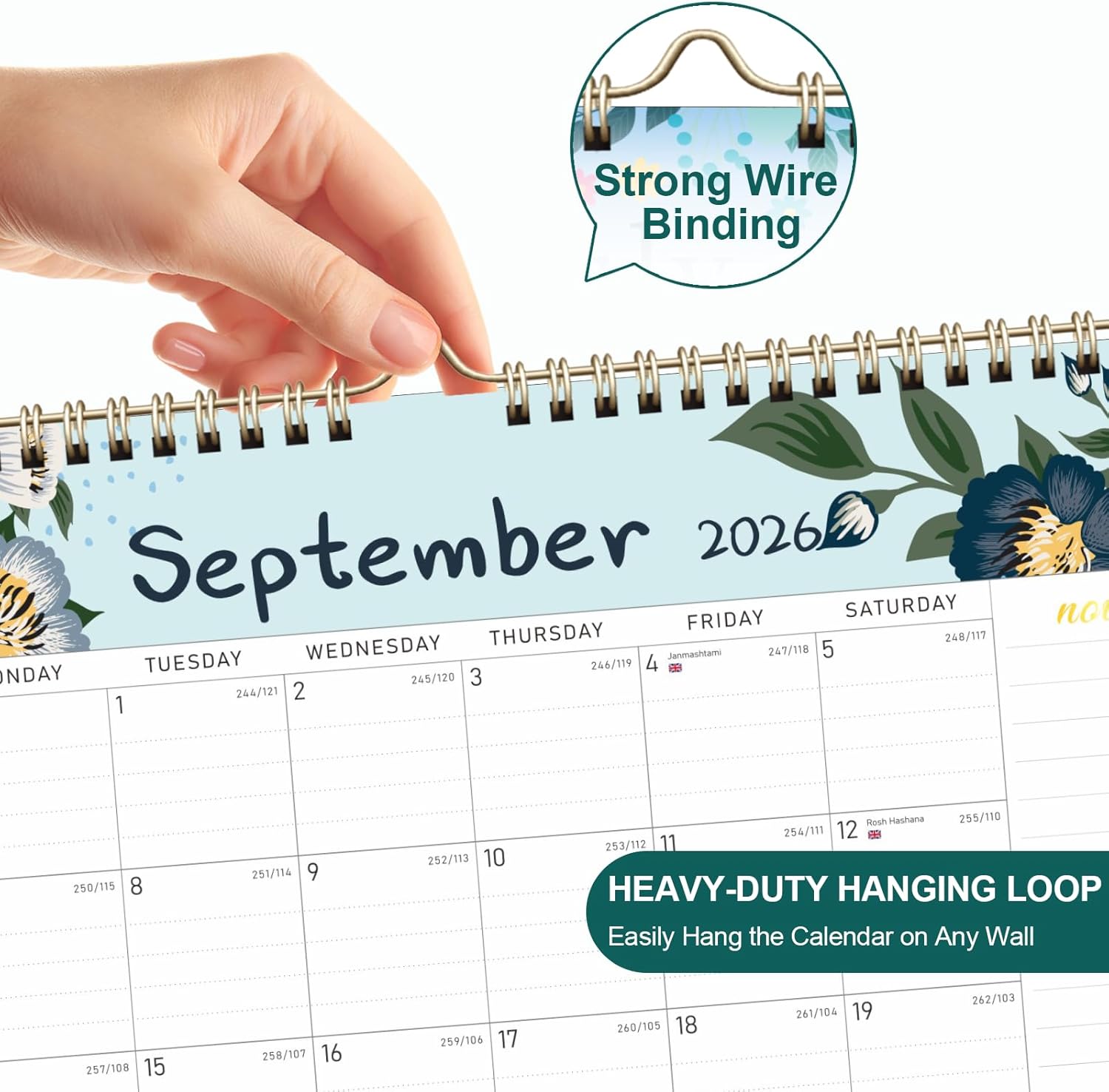 Thumbnail 3 de Calendar 2026 A4 wall calendar UK for planning 📆